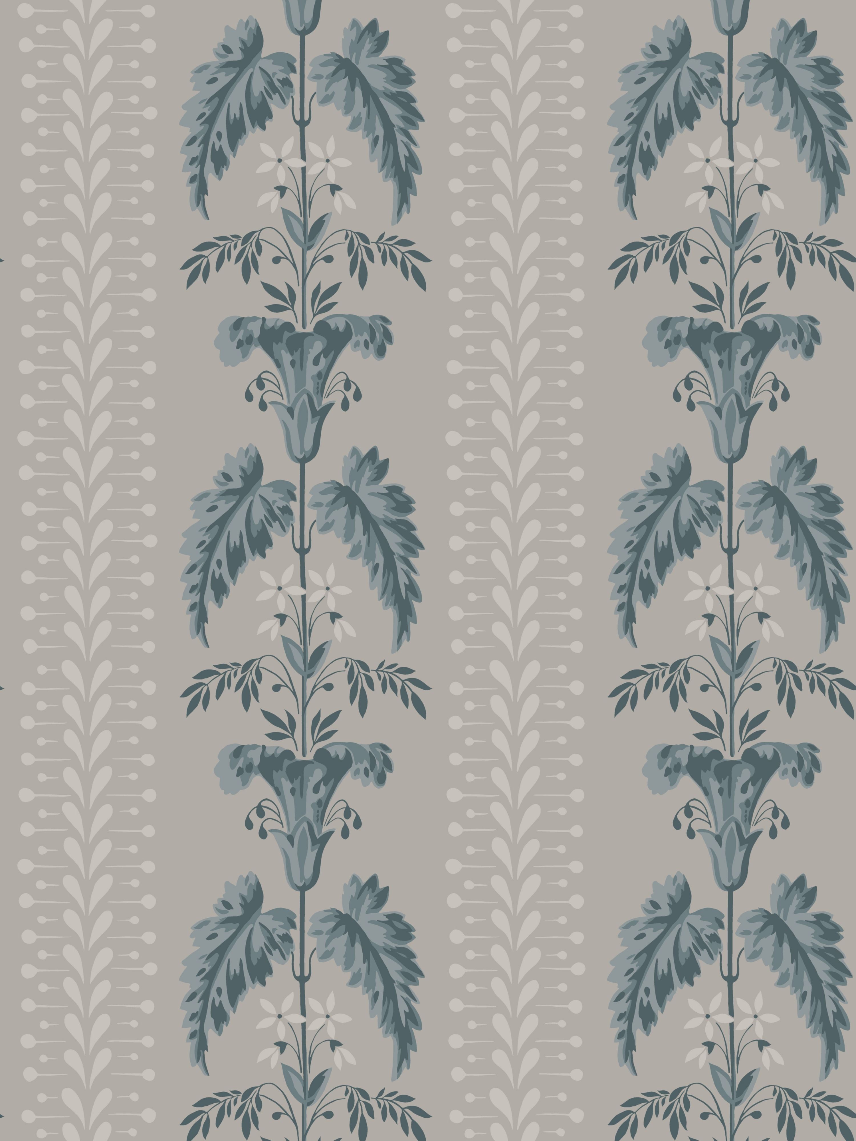 Sophie wallpaper in indigo blue color - pattern number WSB 00360831 - by Scalamandre in the collection