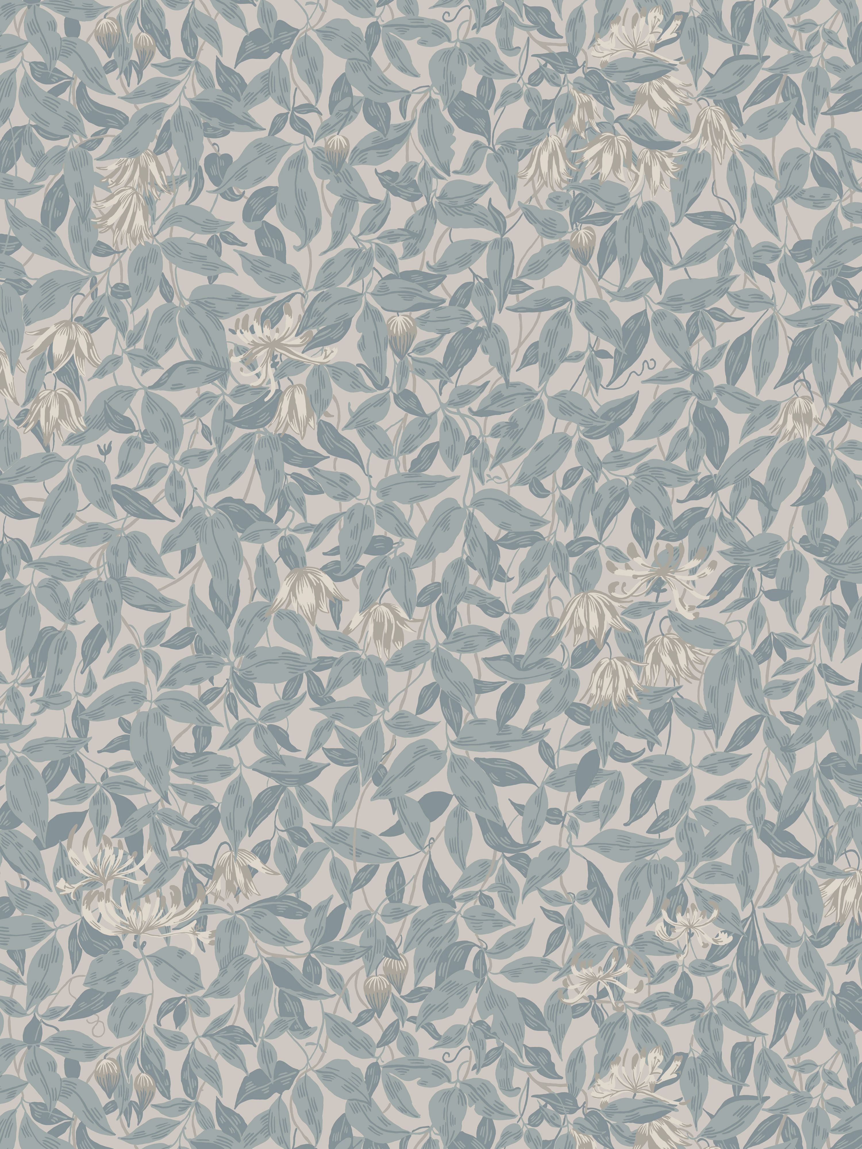 Linnea wallpaper in misty blue color - pattern number WSB 00360838 - by Scalamandre in the collection
