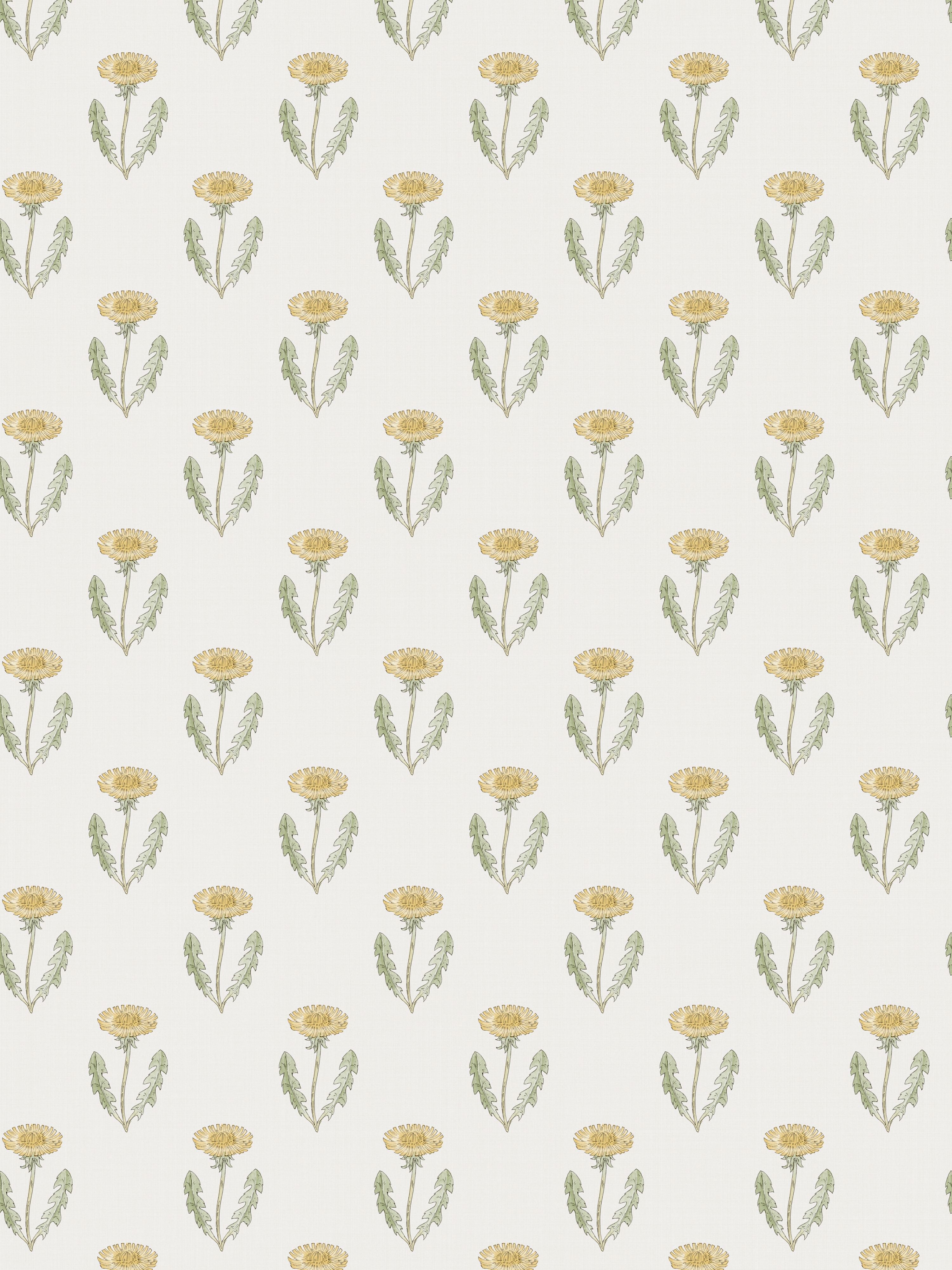 Maskrosen wallpaper in spring green color - pattern number WSB 0037S1013 - by Scalamandre in the collection