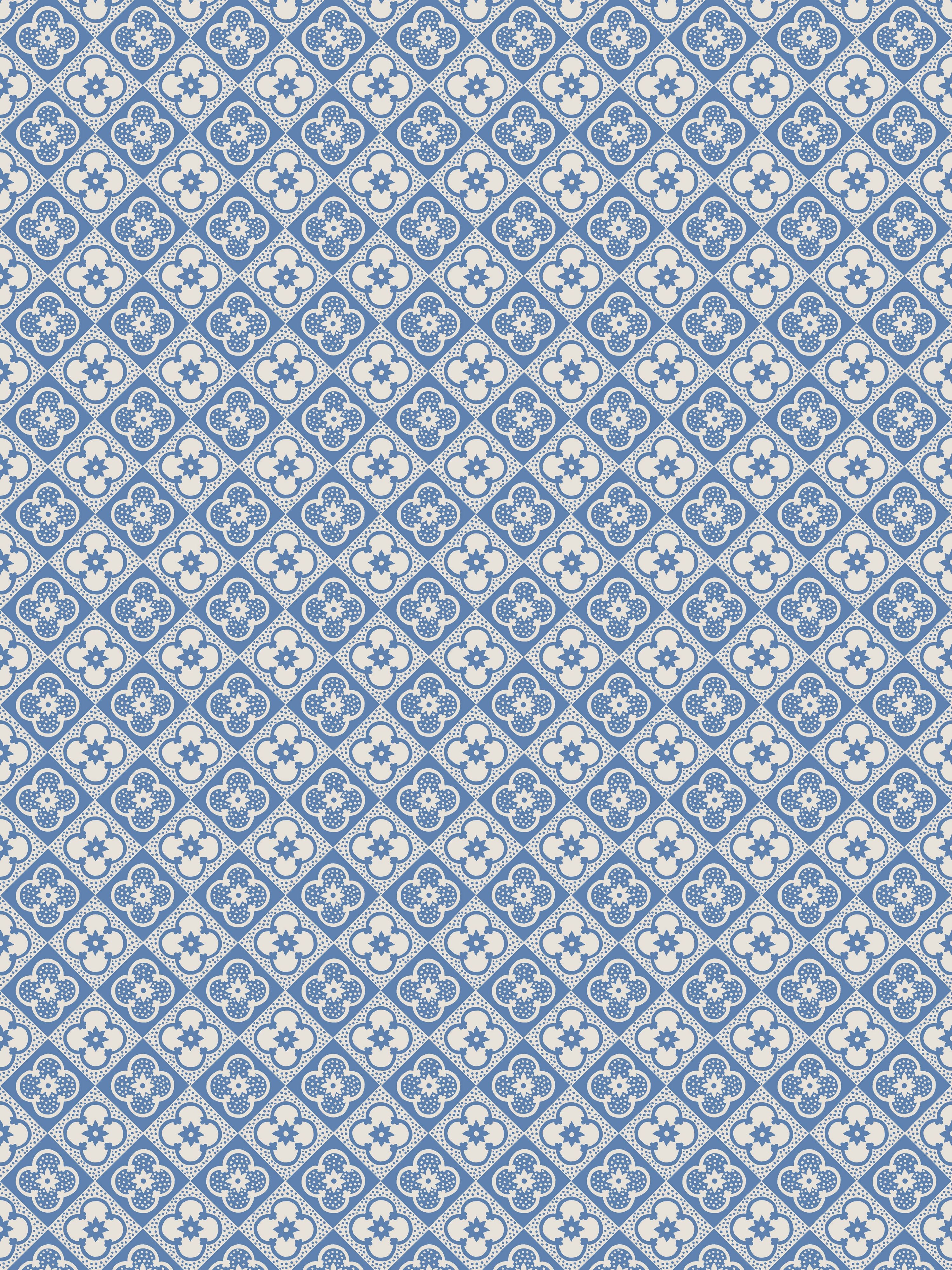 Lyckan wallpaper in sapphire color - pattern number WSB 00501015 - by Scalamandre in the collection