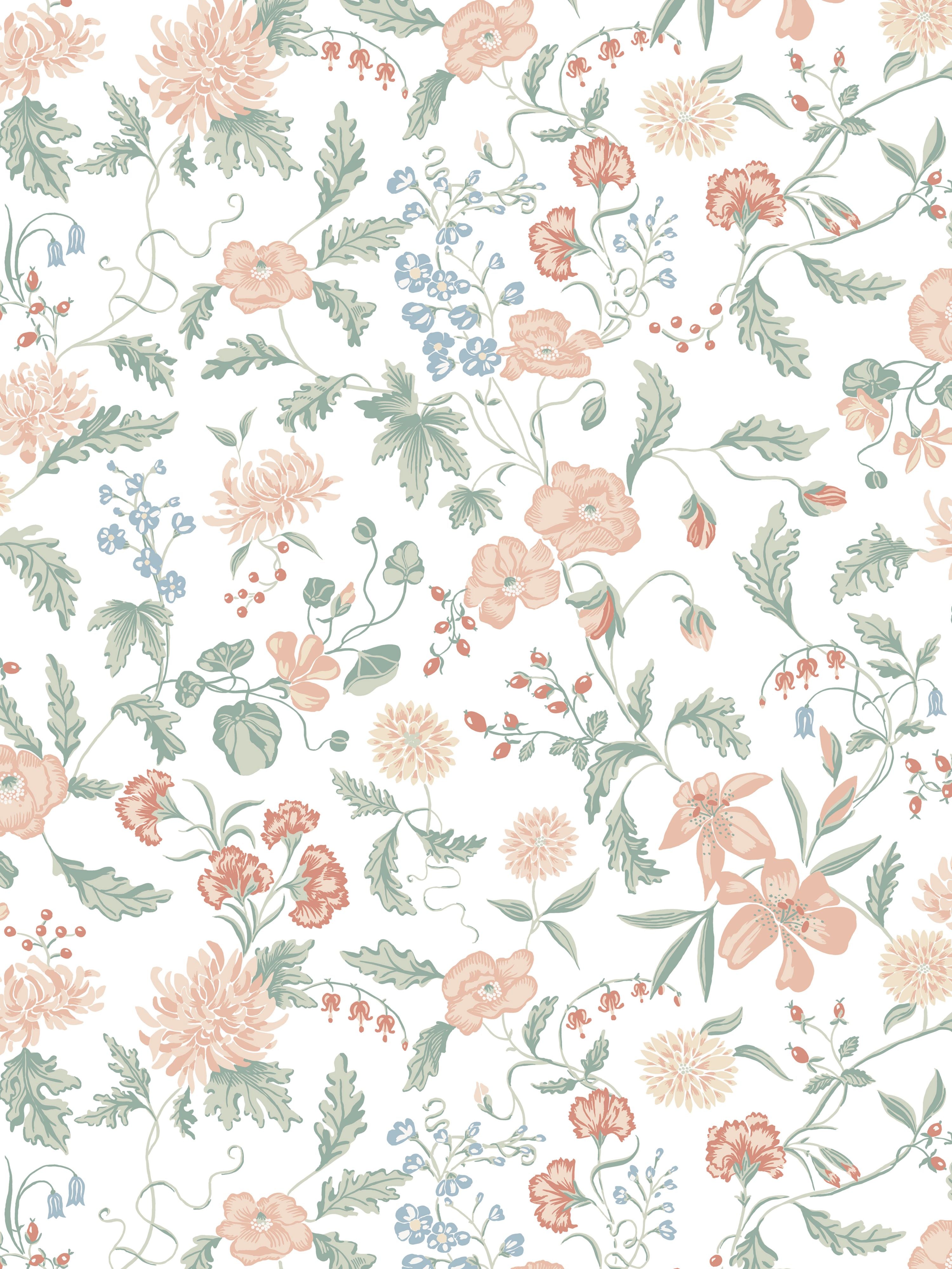 Till Karin wallpaper in spring green color - pattern number WSB 006601016 - by Scalamandre in the collection