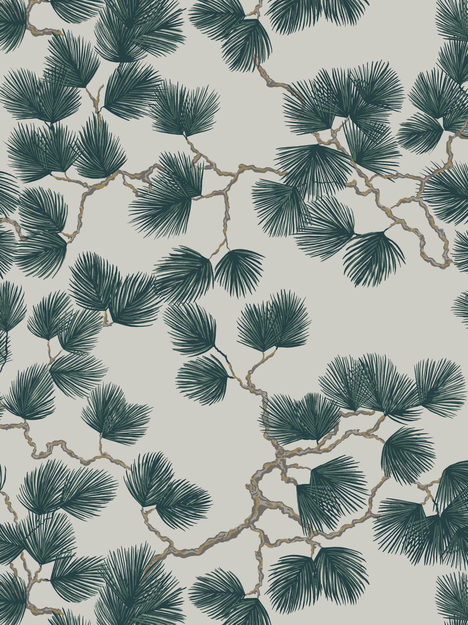 Pine fabric in green color - pattern number WSB 00780804 - by Scalamandre in the collection