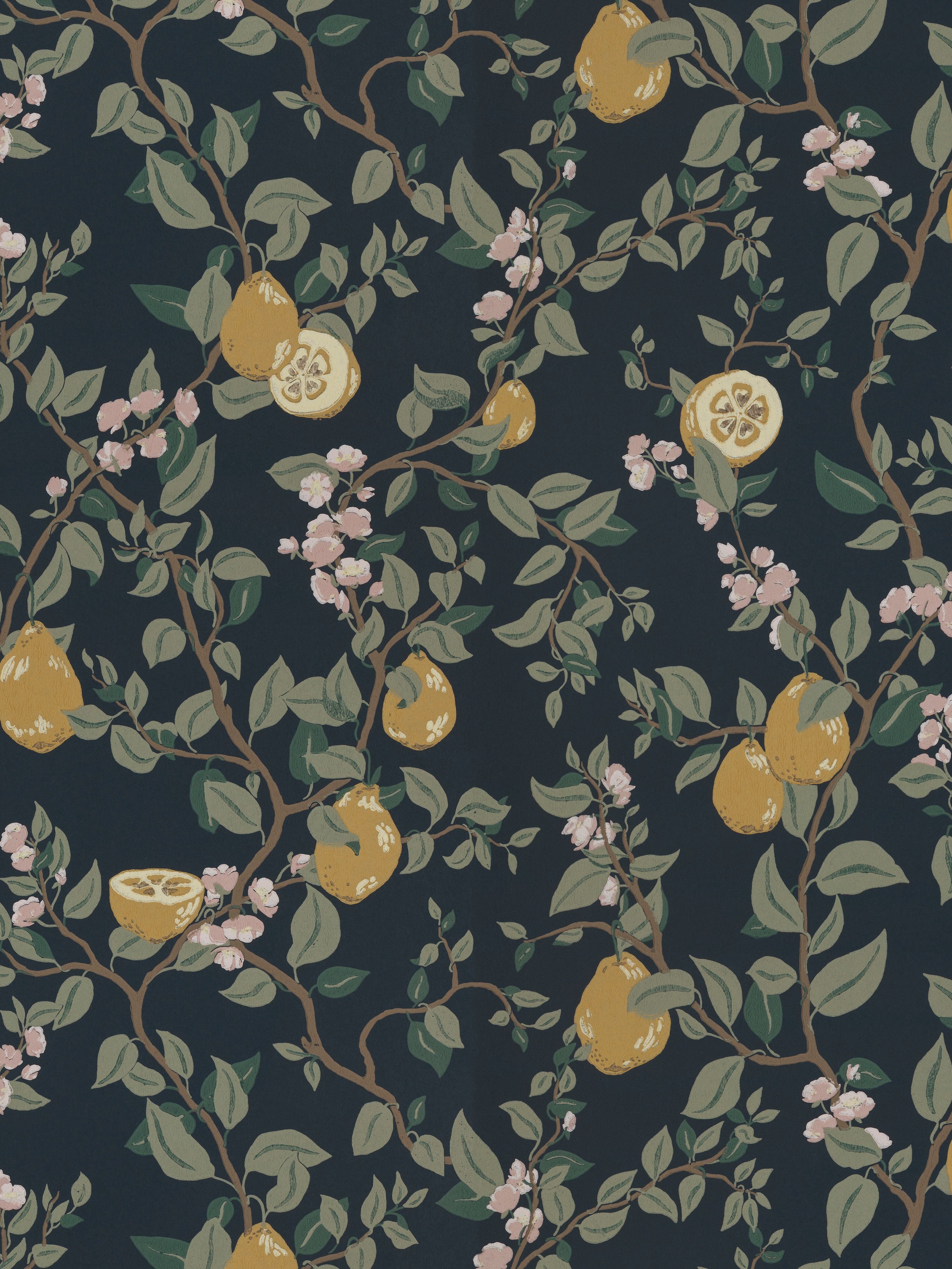 Kvitten wallpaper in midnight blue color - pattern number WSB 00960432 - by Scalamandre in the collection