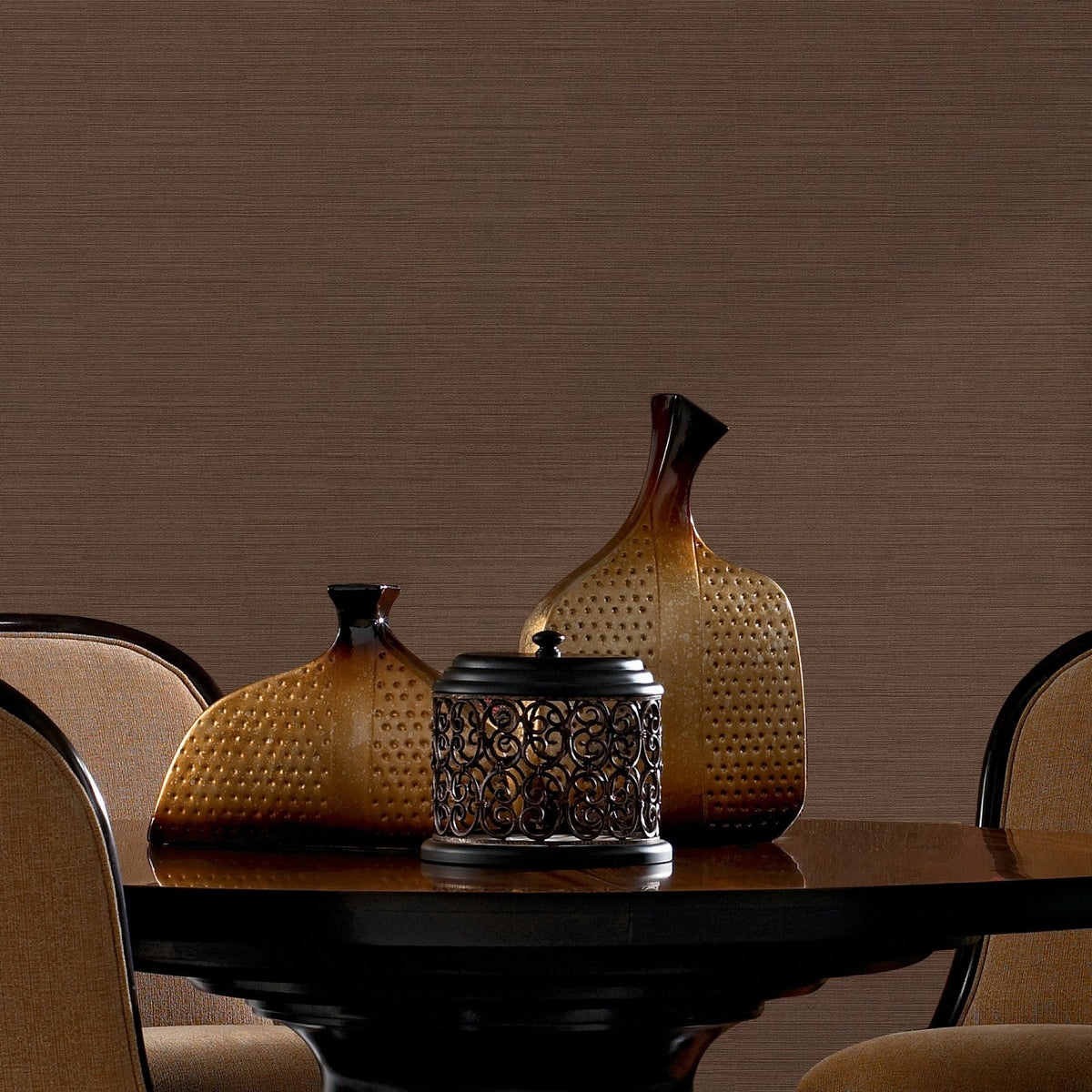 Streamline Texture Wallpaper in Bronze Brown color - pattern number WT71751 - by Galerie in the Wall Textures collection