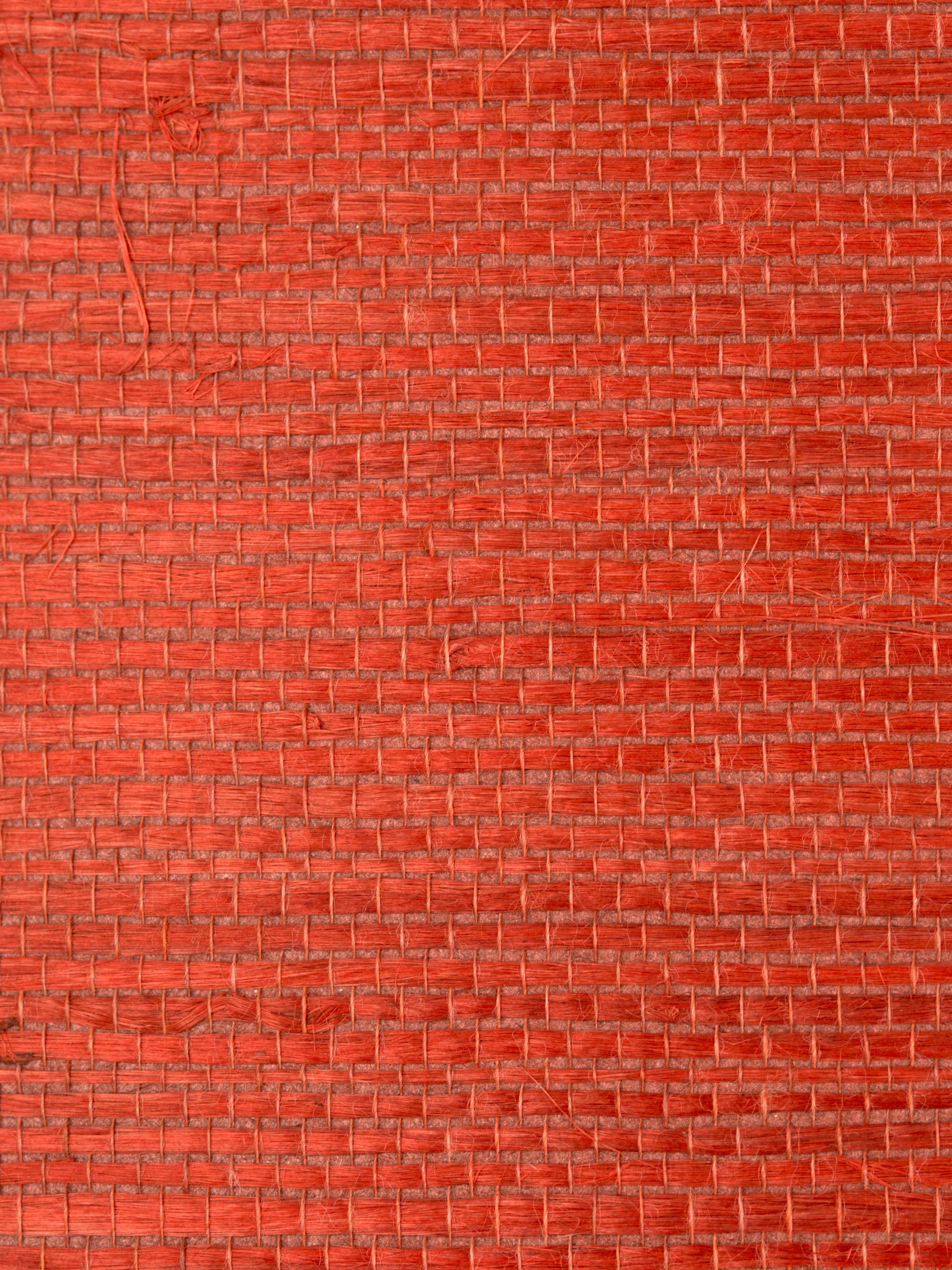 Justin Jute wallpaper in crimson color - pattern number WTW 0426JUST - by Scalamandre in the collection