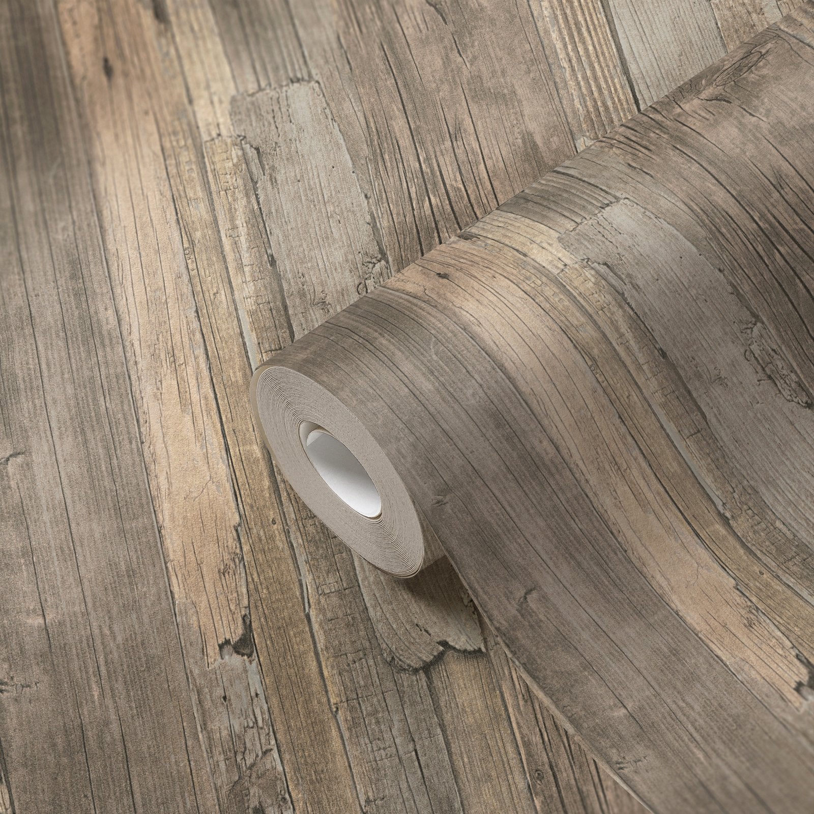 Drift Wood Effect Motif wallpaper in bronze brown color - pattern number WW22215 - by Galerie in the The Woods and Wicker collection