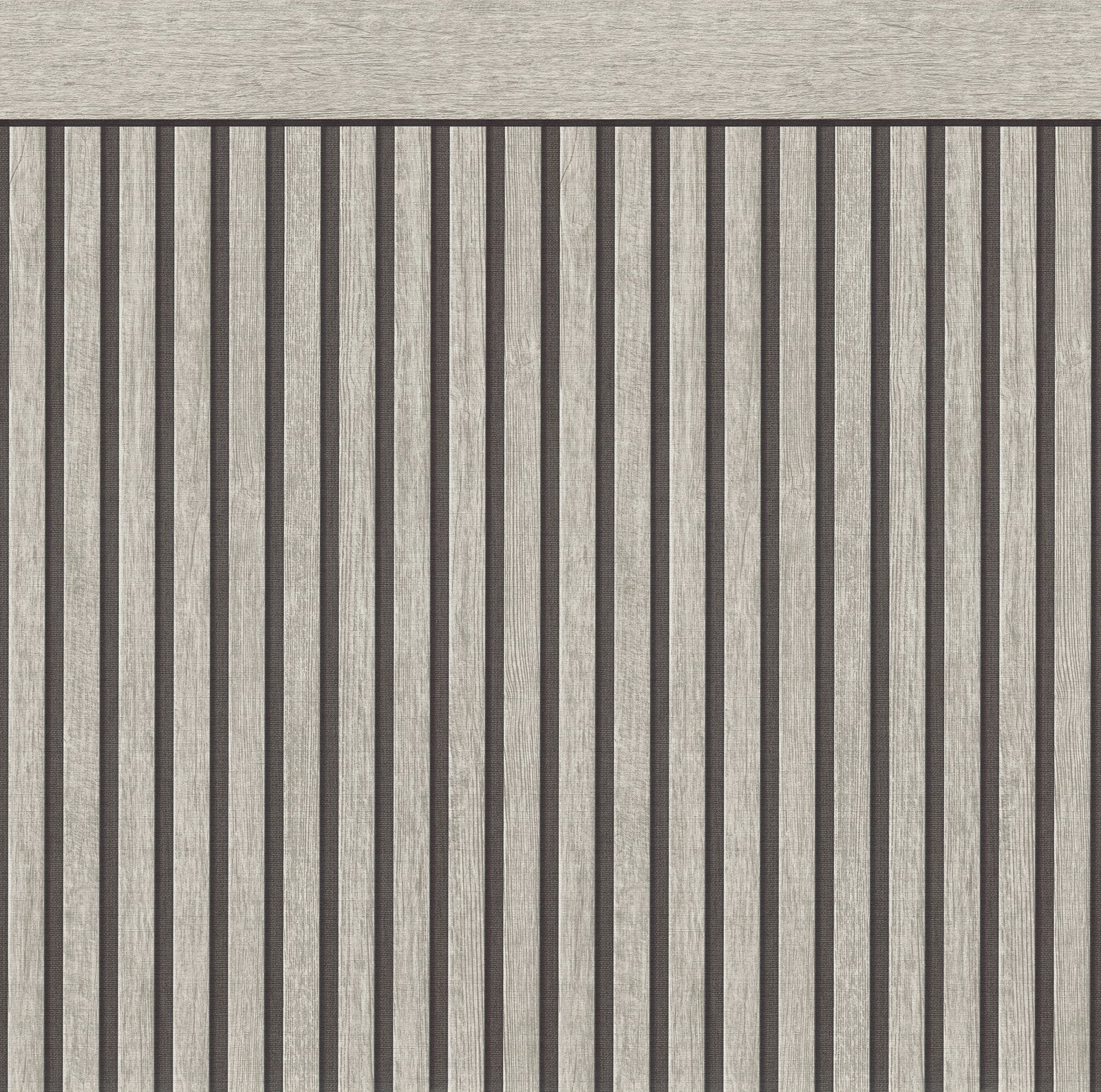 Dado Panel Effect Motif mural in silver grey color - pattern number WW22225 - by Galerie in the The Woods and Wicker collection