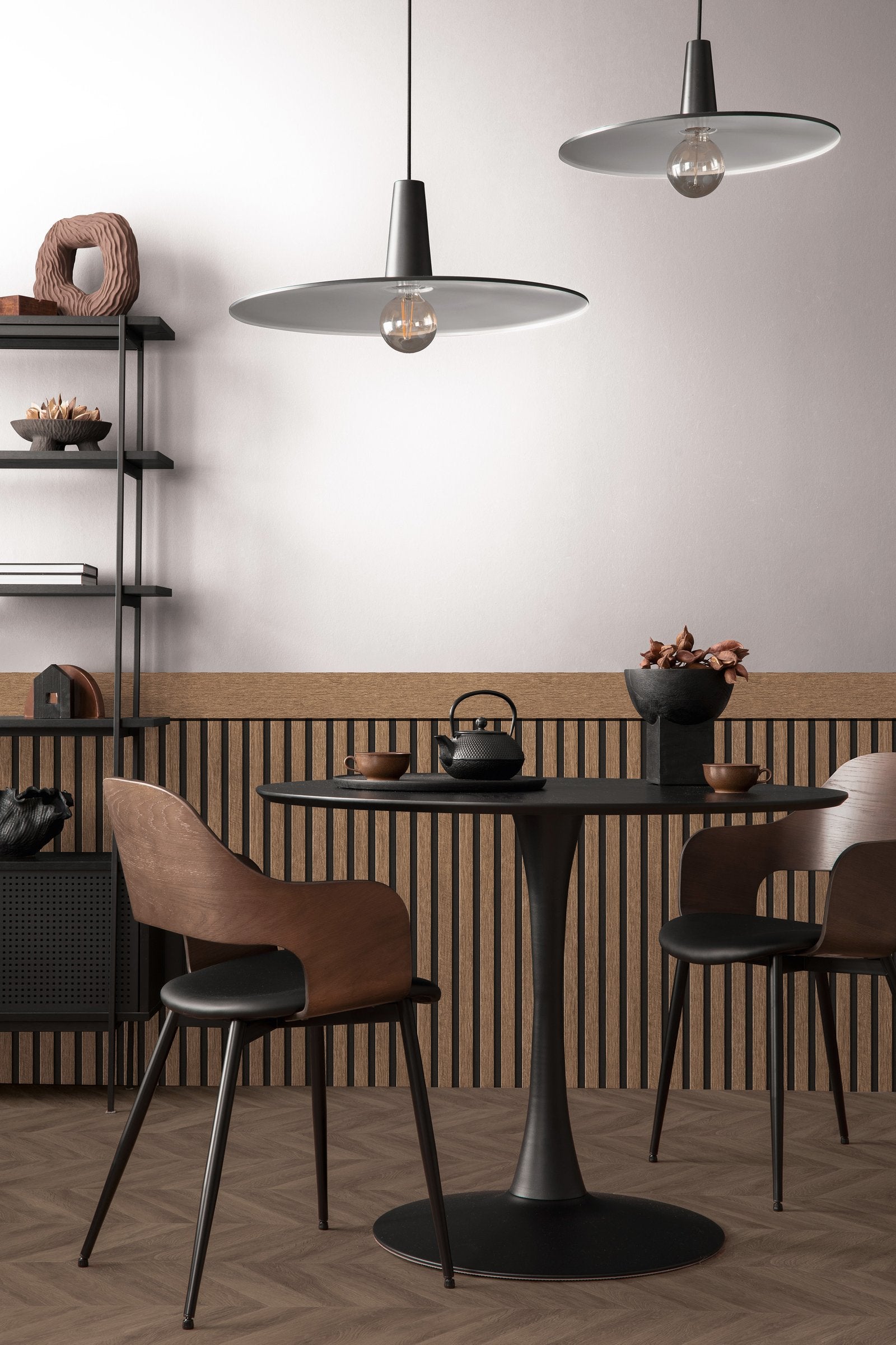 Dado Panel Effect Motif mural in bronze brown color - pattern number WW22227 - by Galerie in the The Woods and Wicker collection