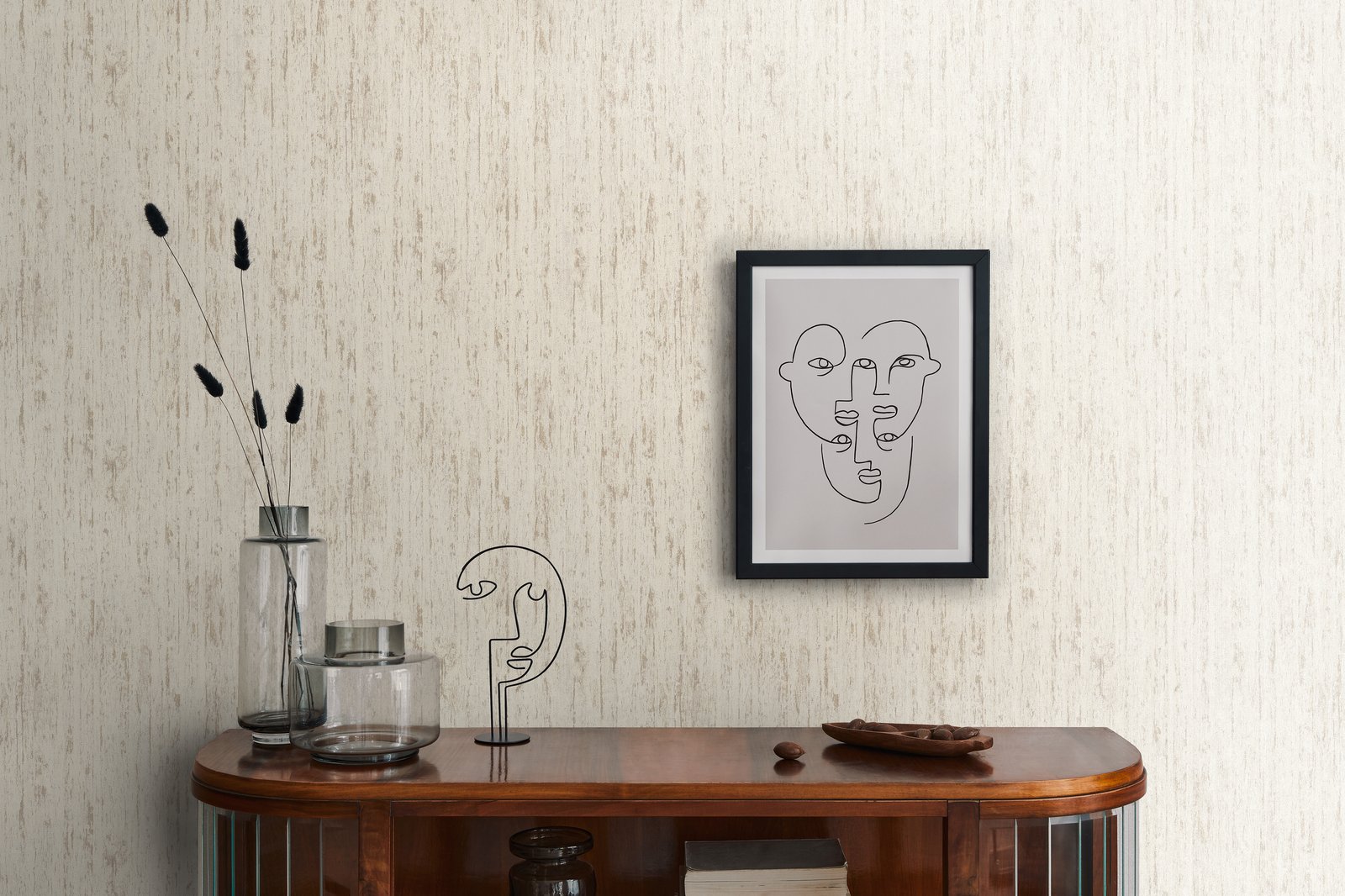 Forest Texture wallpaper in white color - pattern number WW22229 - by Galerie in the The Woods and Wicker collection