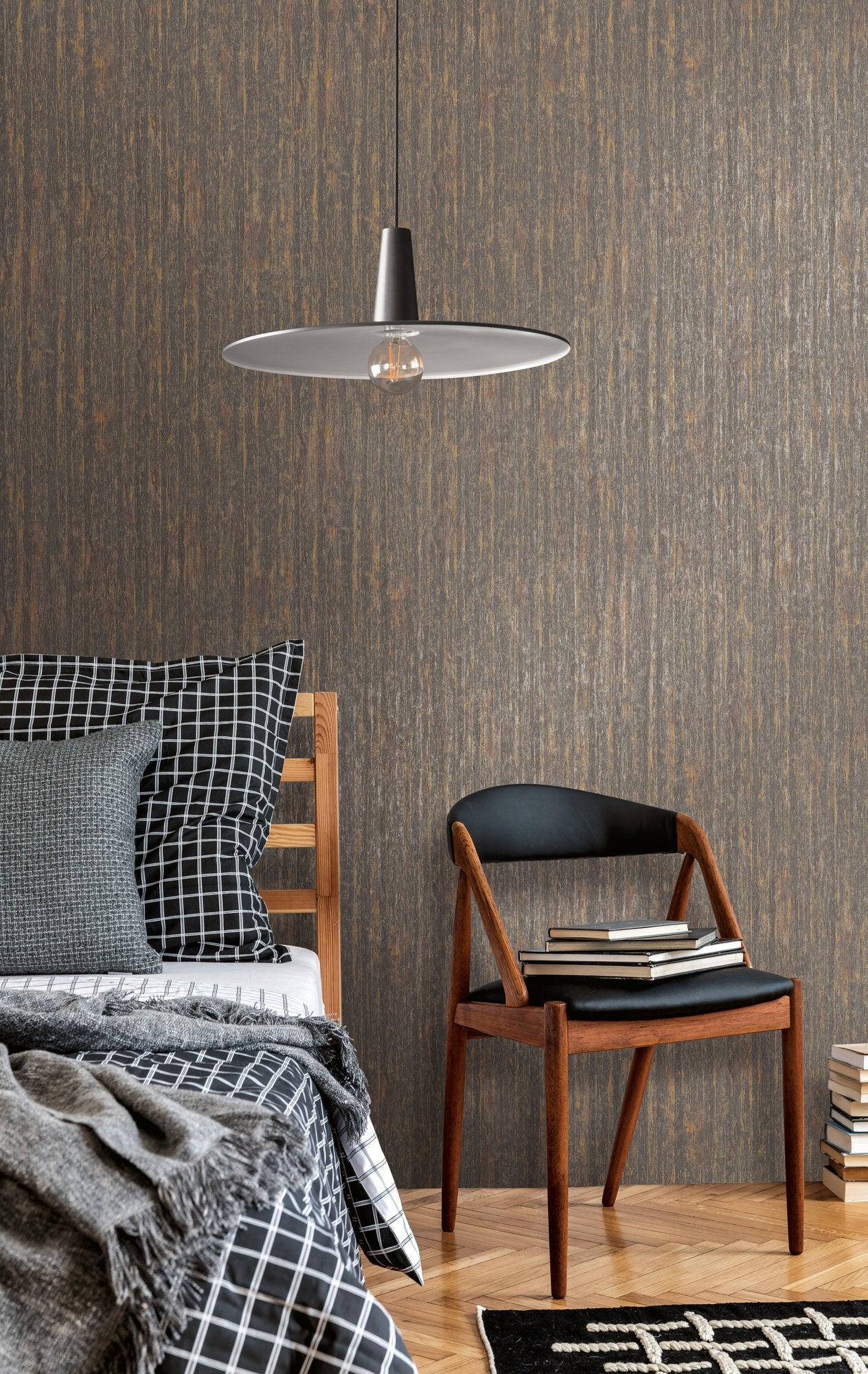 Forest Texture wallpaper in bronze brown color - pattern number WW22230 - by Galerie in the The Woods and Wicker collection