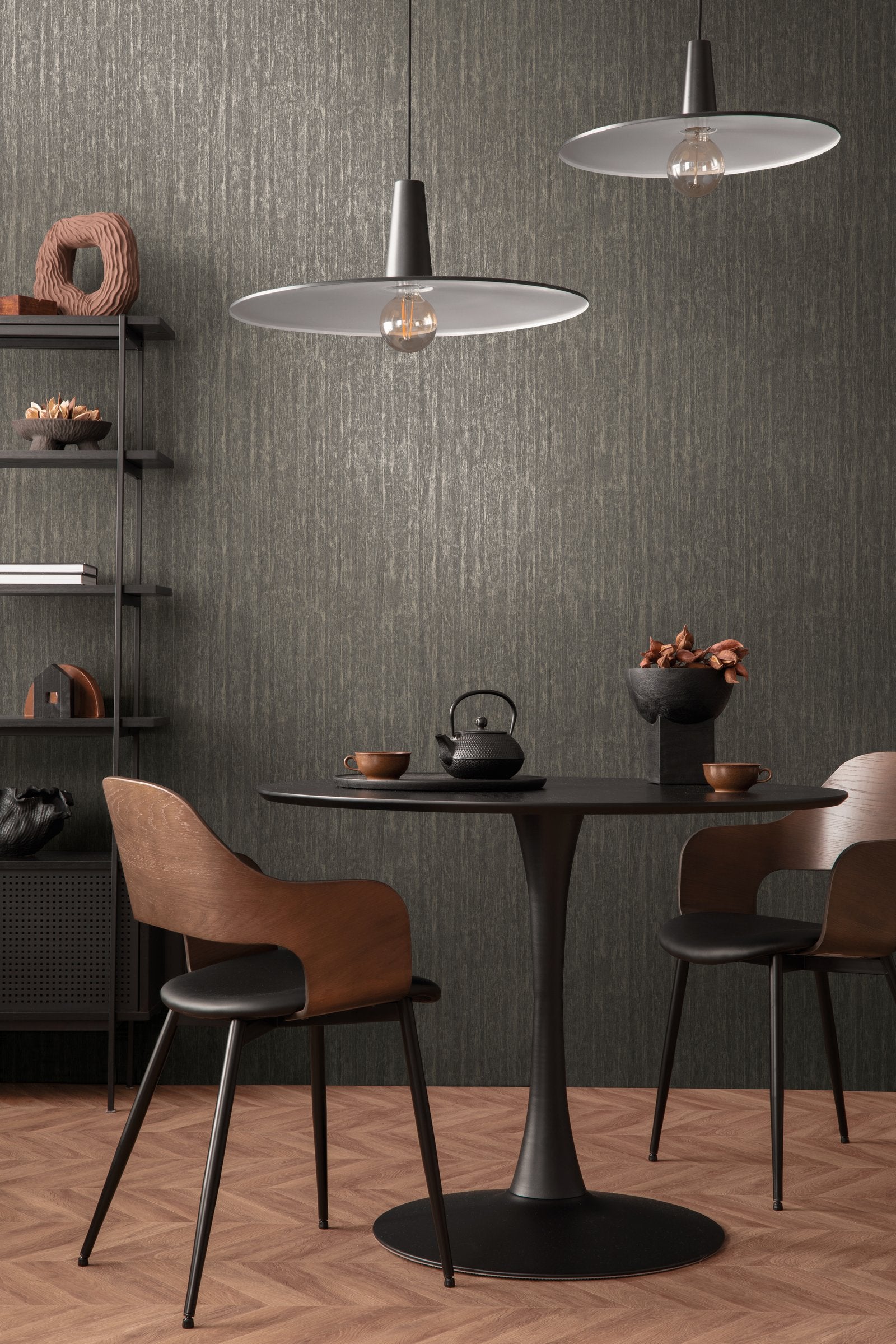 Forest Texture wallpaper in silver grey color - pattern number WW22231 - by Galerie in the The Woods and Wicker collection