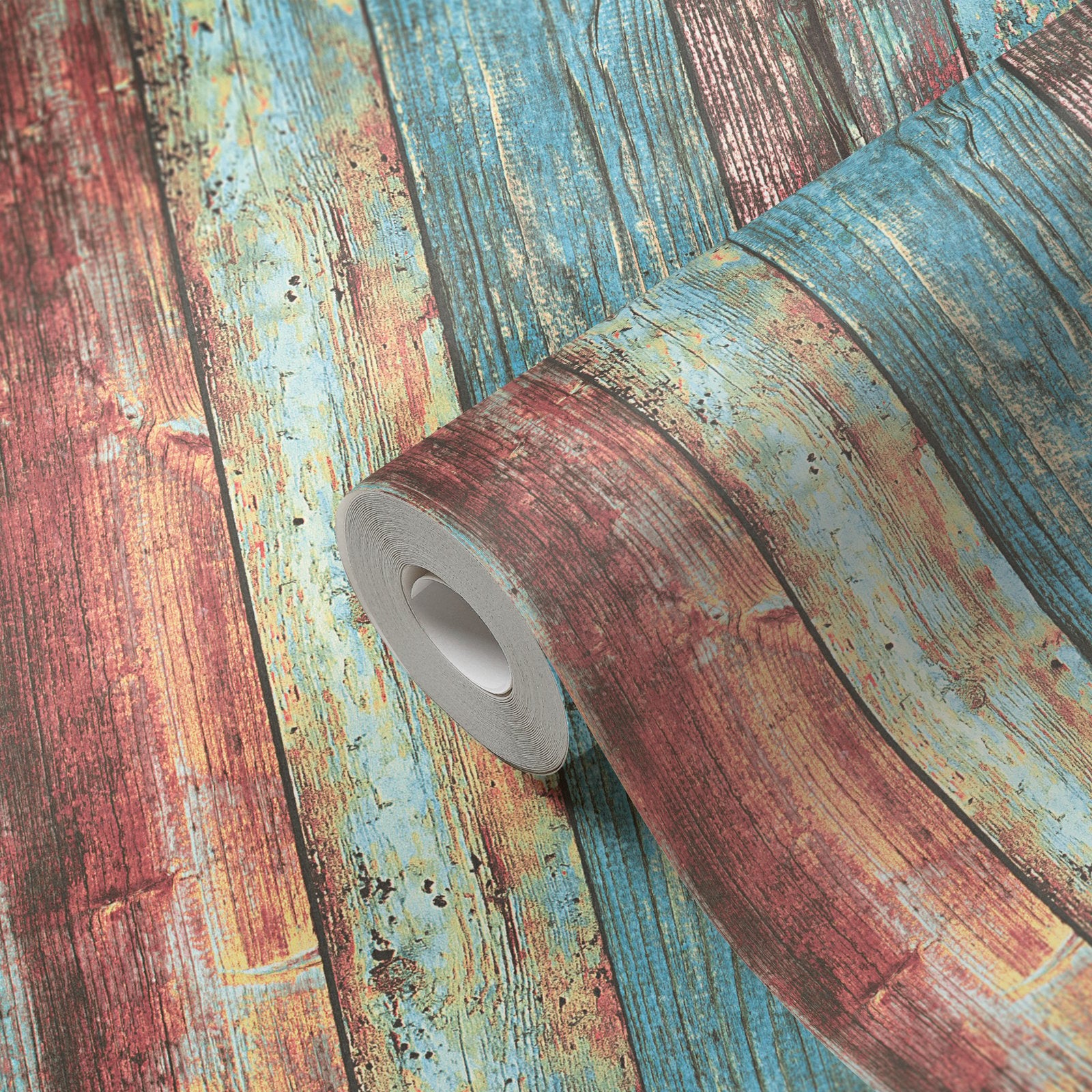 Broad Wood Stripe Effect Motif wallpaper in multi-coloured color - pattern number WW22235 - by Galerie in the The Woods and Wicker collection