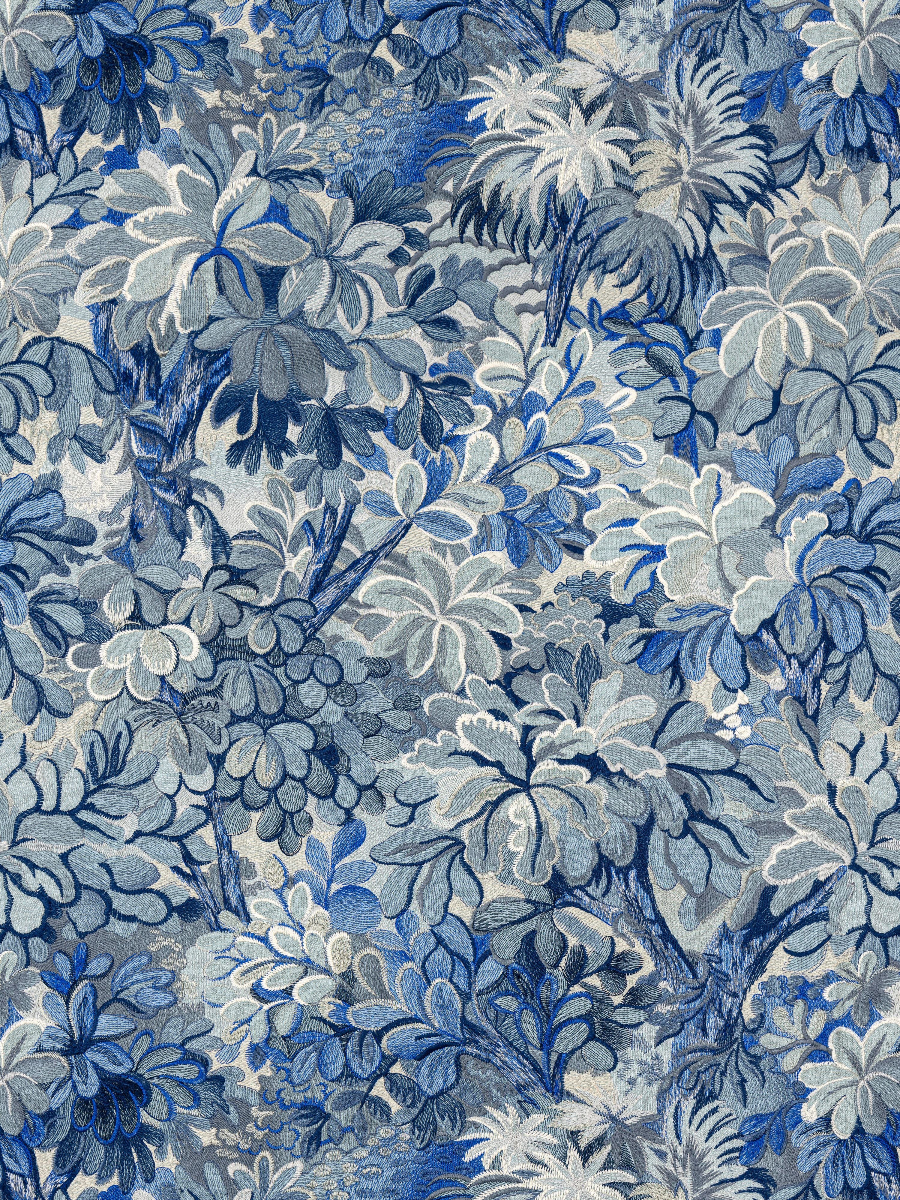 Ridge Edge wallpaper in blue stone color - pattern number WW 0001WP88590 - by Scalamandre in the collection