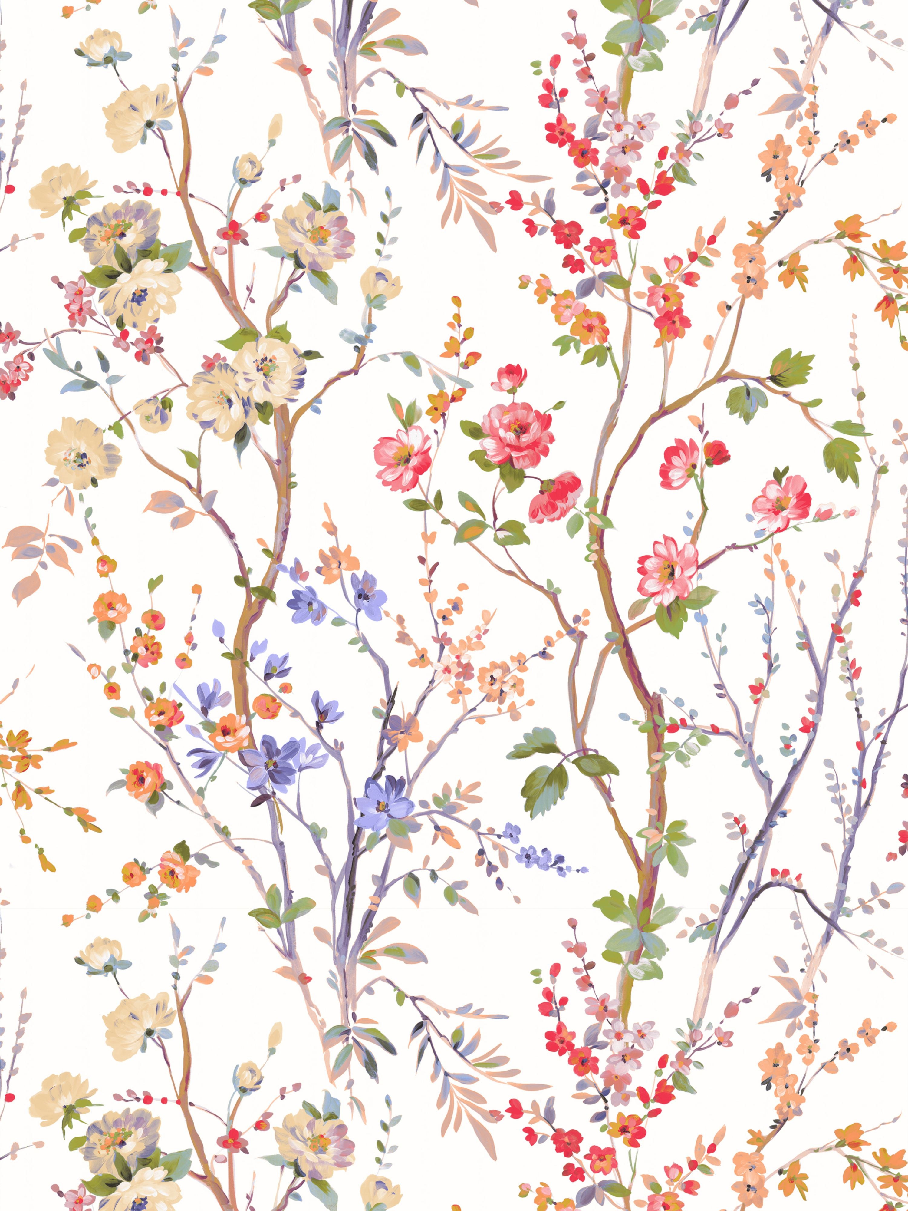 Potpourri wallpaper in cream peony color - pattern number WW WP88604D0001 - by Scalamandre in the collection