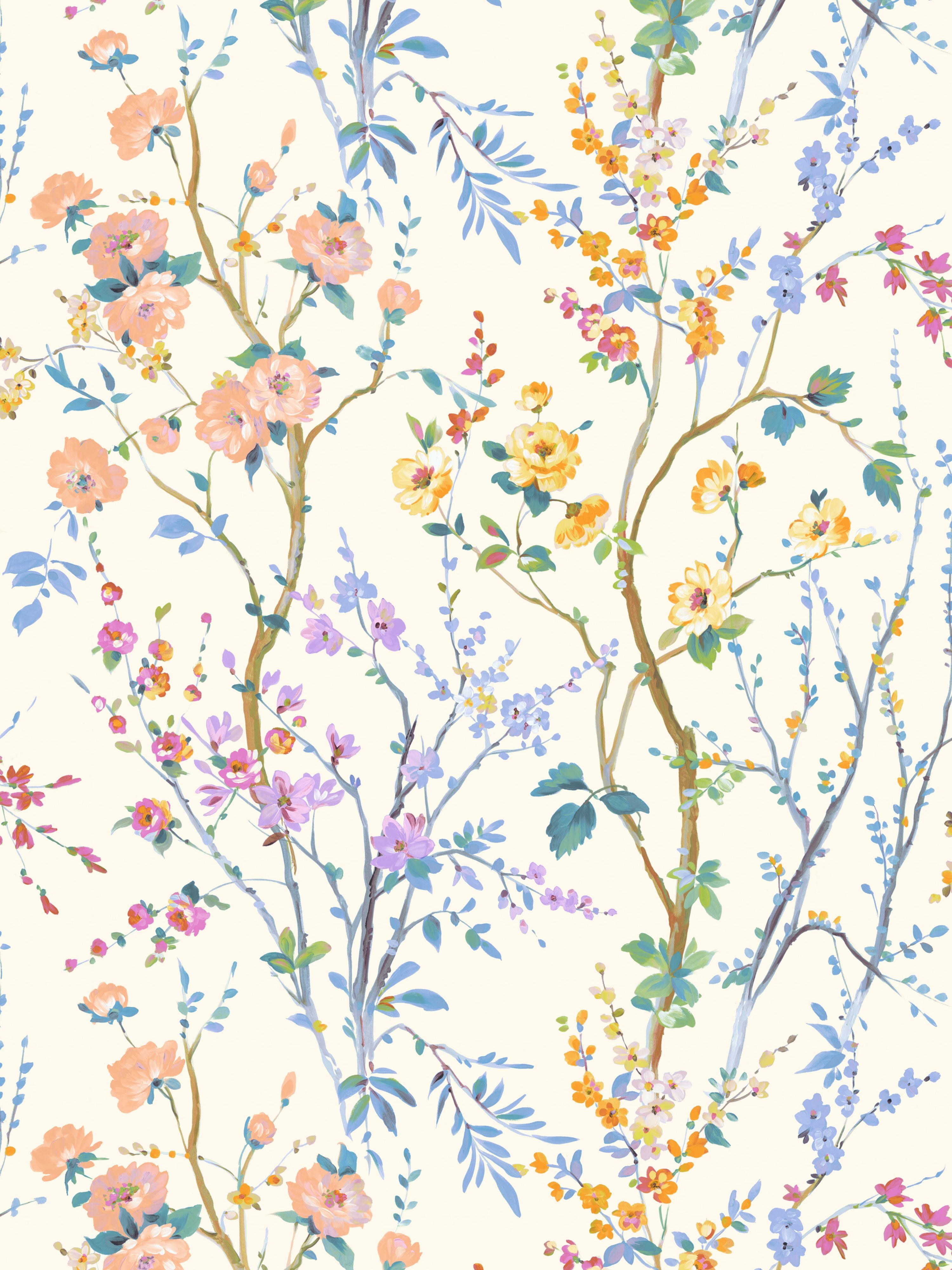 Potpourri wallpaper in peach marigold color - pattern number WW WP88604D0002 - by Scalamandre in the collection