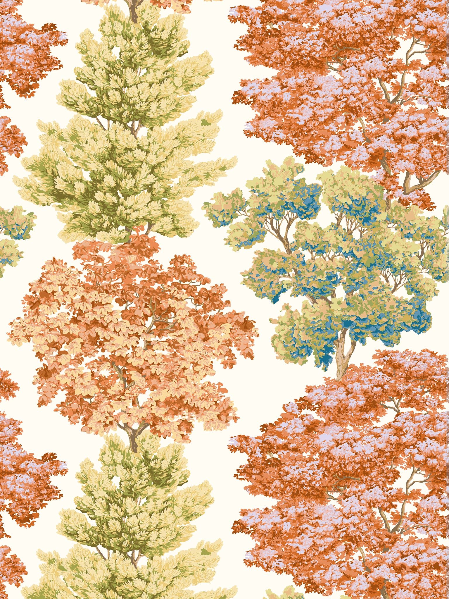 Central Park fabric in autumn color - pattern number WW 0003WP88583D - by Scalamandre in the collection
