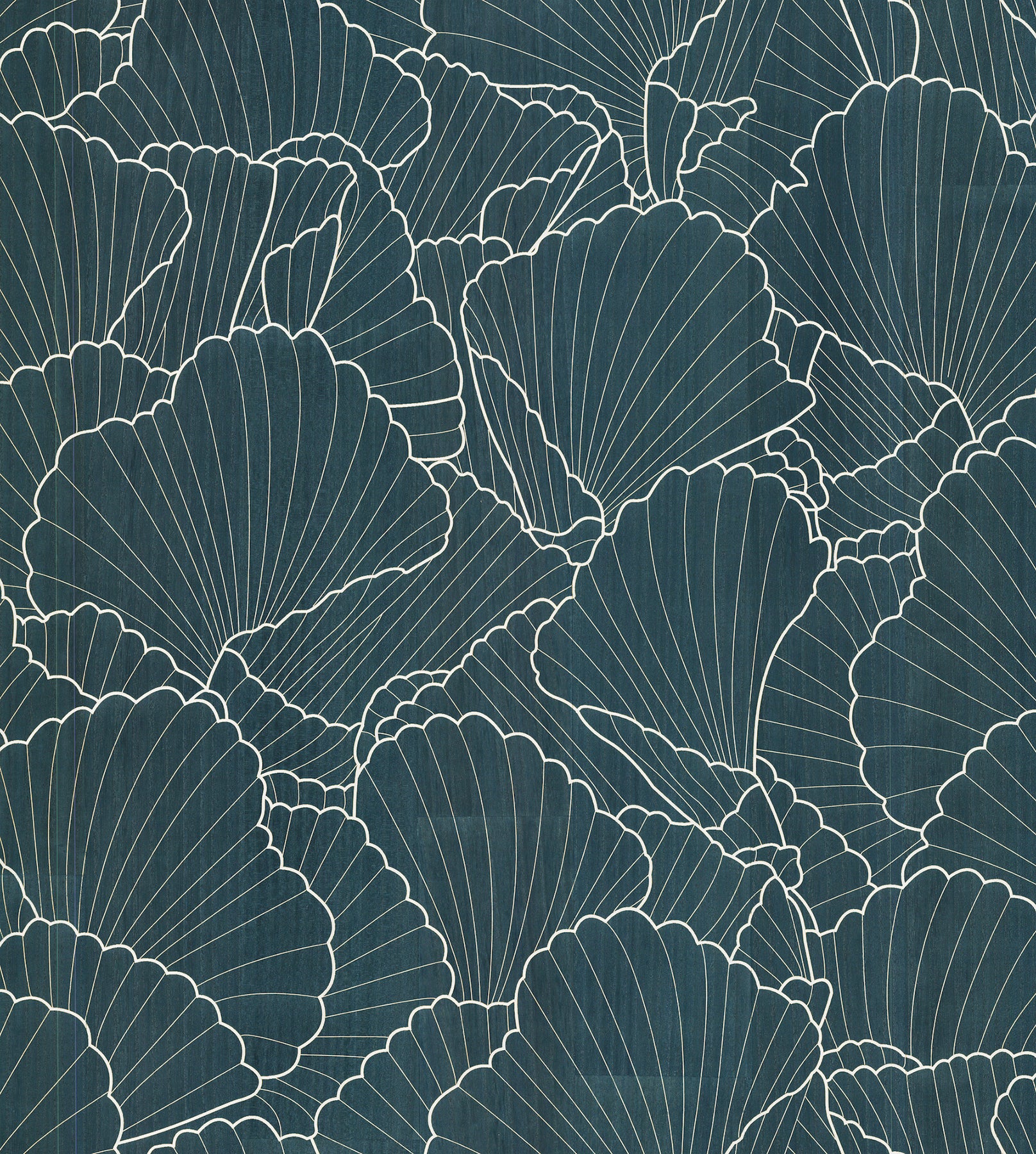 Shell Wood Veneer wallpaper in navy metallic color - pattern number YGL7000 - by Ronald Redding in the Natural Palette Resource collection