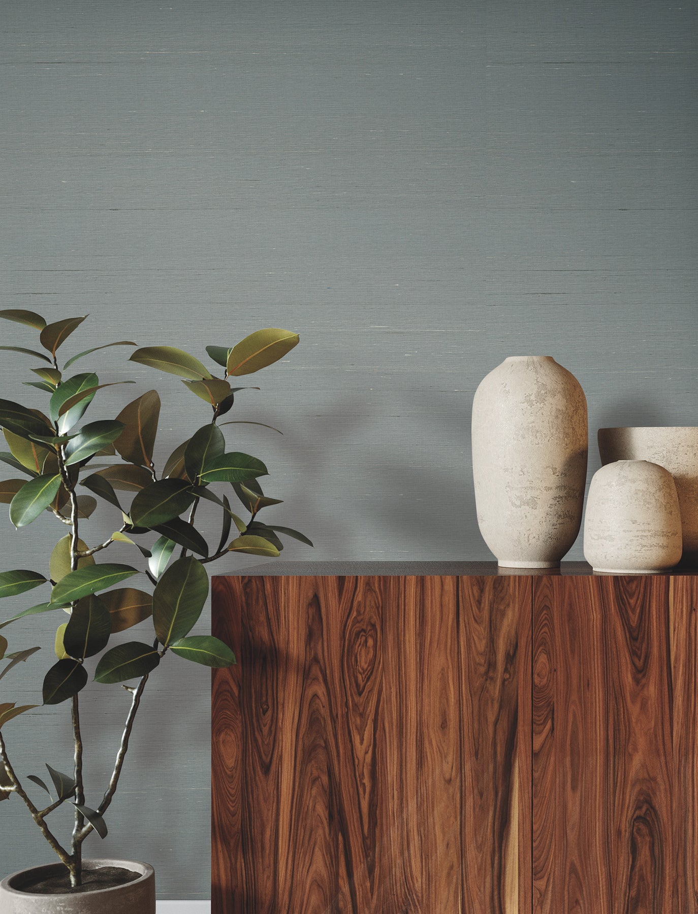 Silk Road wallpaper in dusty blue color - pattern number YGL7003 - by Ronald Redding in the Natural Palette Resource collection