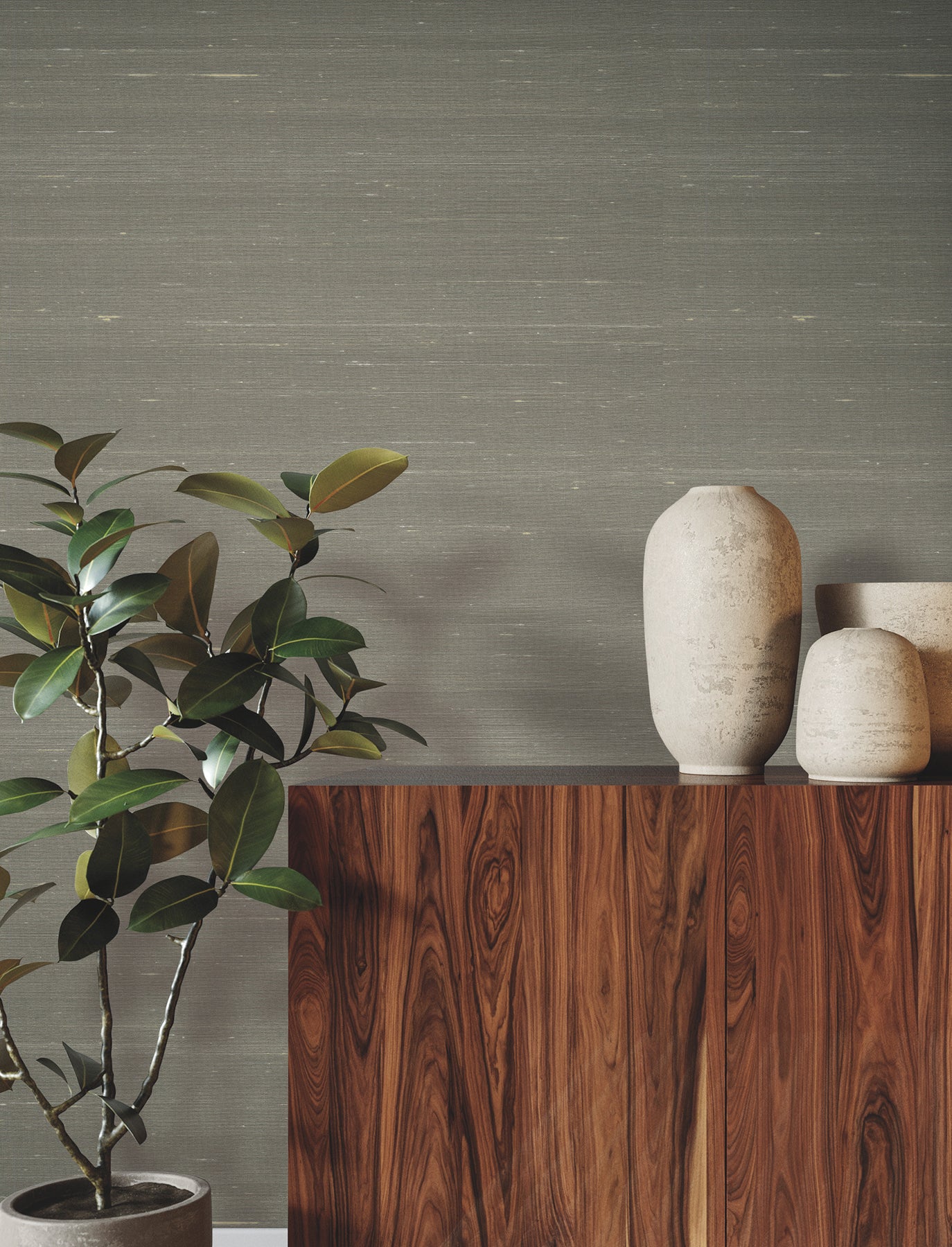 Silk Road wallpaper in dove color - pattern number YGL7015 - by Ronald Redding in the Natural Palette Resource collection