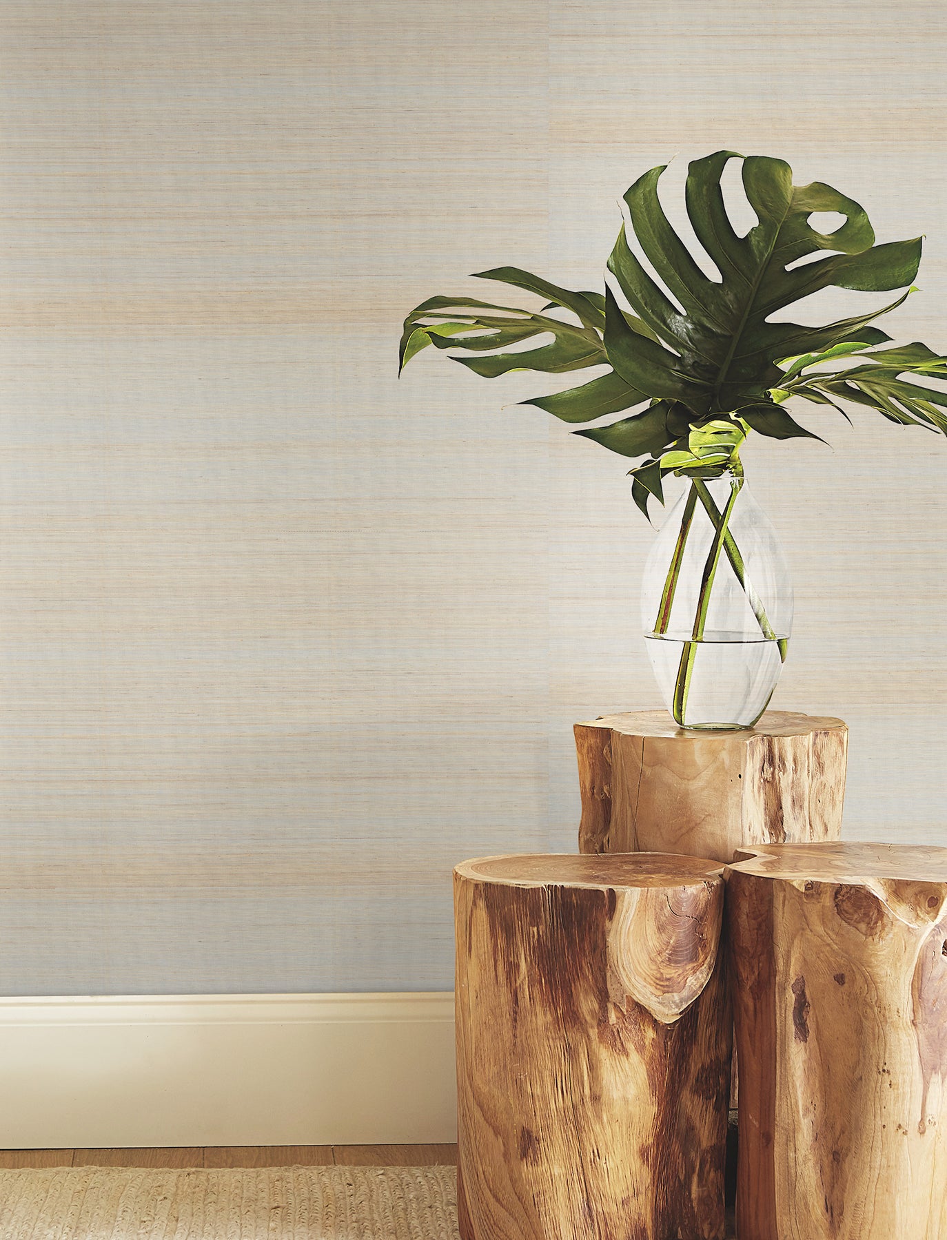 Tailored Abaca wallpaper in white pearl color - pattern number YGL7021 - by Ronald Redding in the Natural Palette Resource collection