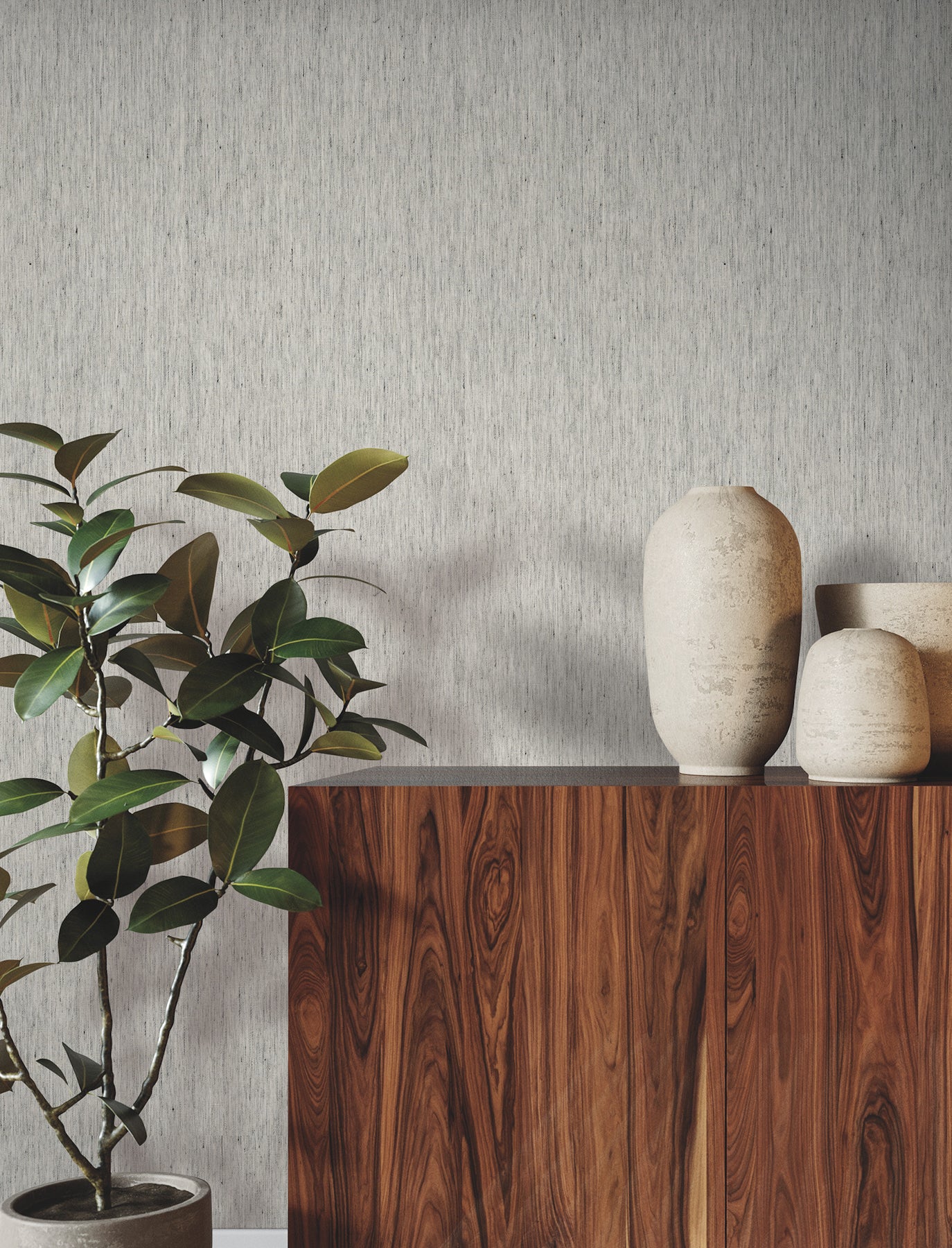 Variegated Linen wallpaper in fog color - pattern number YGL7037 - by Ronald Redding in the Natural Palette Resource collection