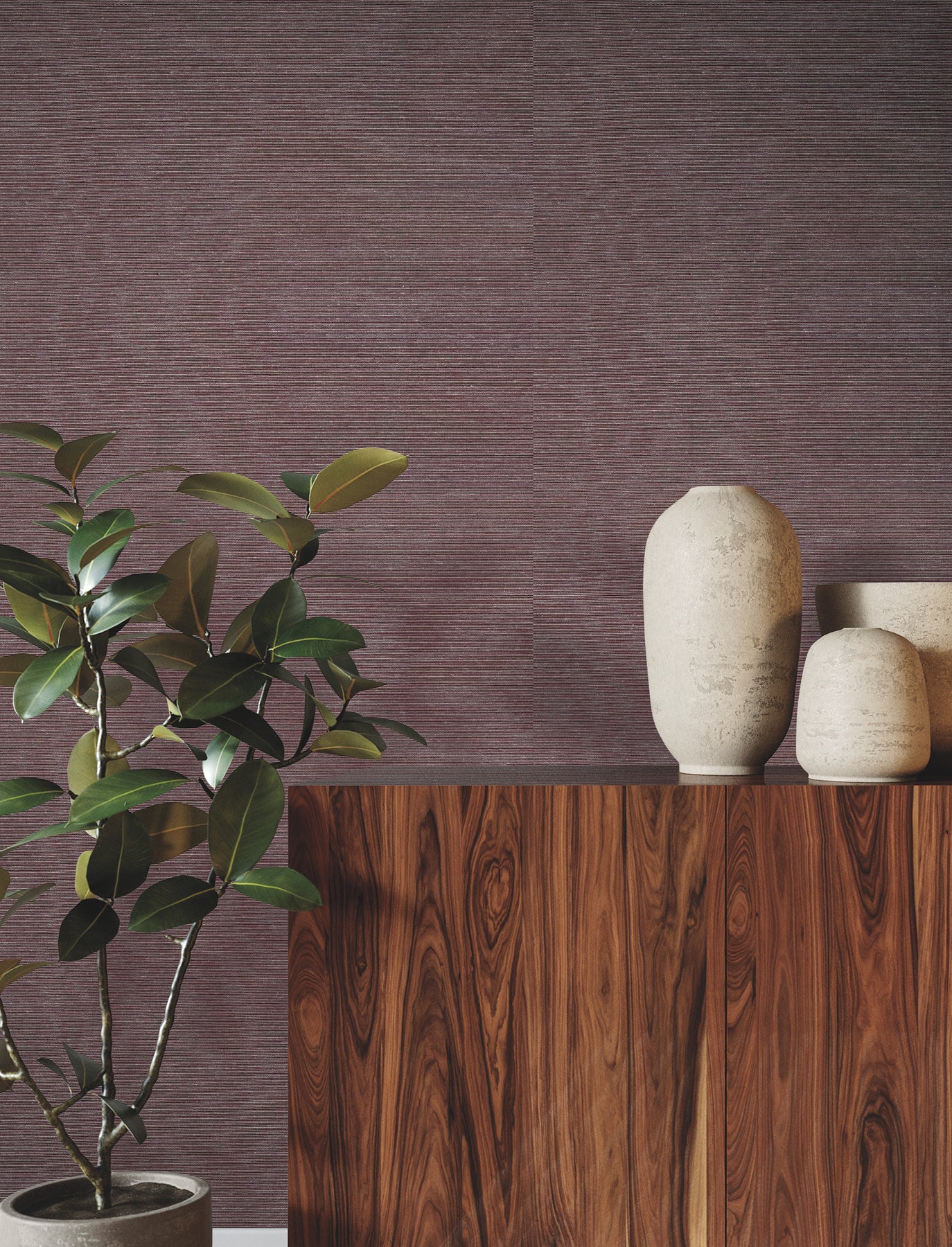 Linen Levels wallpaper in fig color - pattern number YGL7080 - by Ronald Redding in the Natural Palette Resource collection