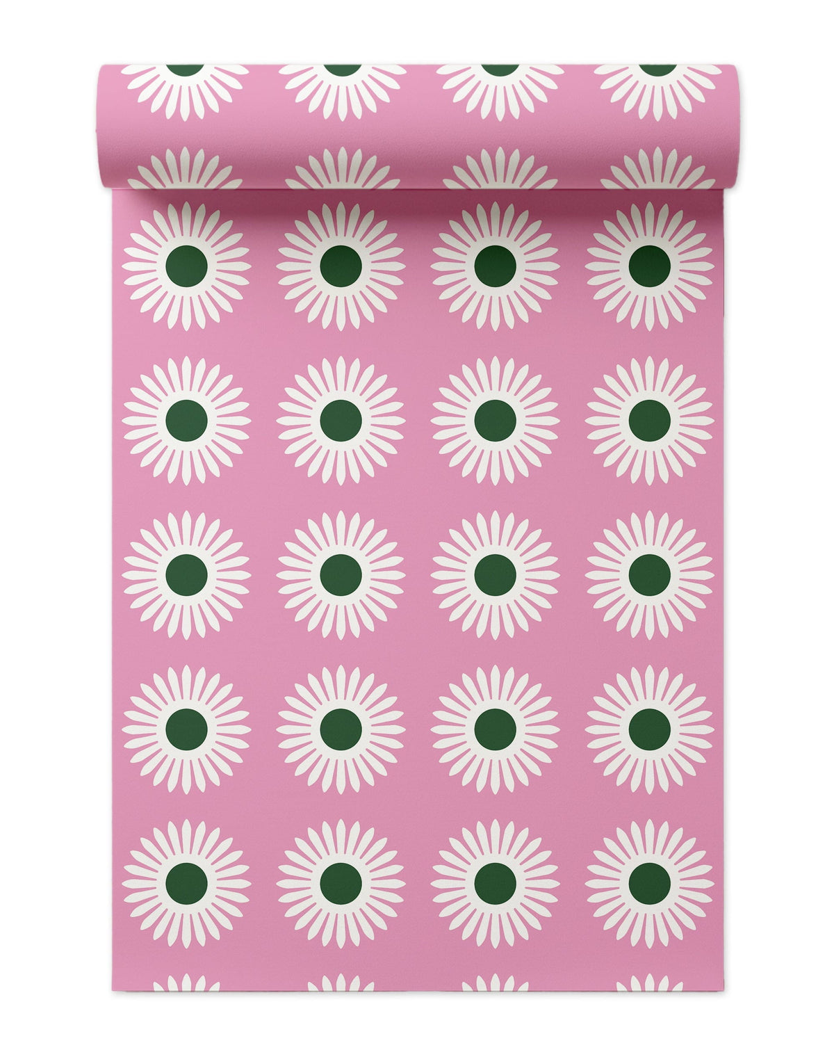American Daisy Peel and Stick Wallpaper in Pink Hunter color - pattern number KK713_Pink_Hunter_KH306 - by Katie Kime in the collection