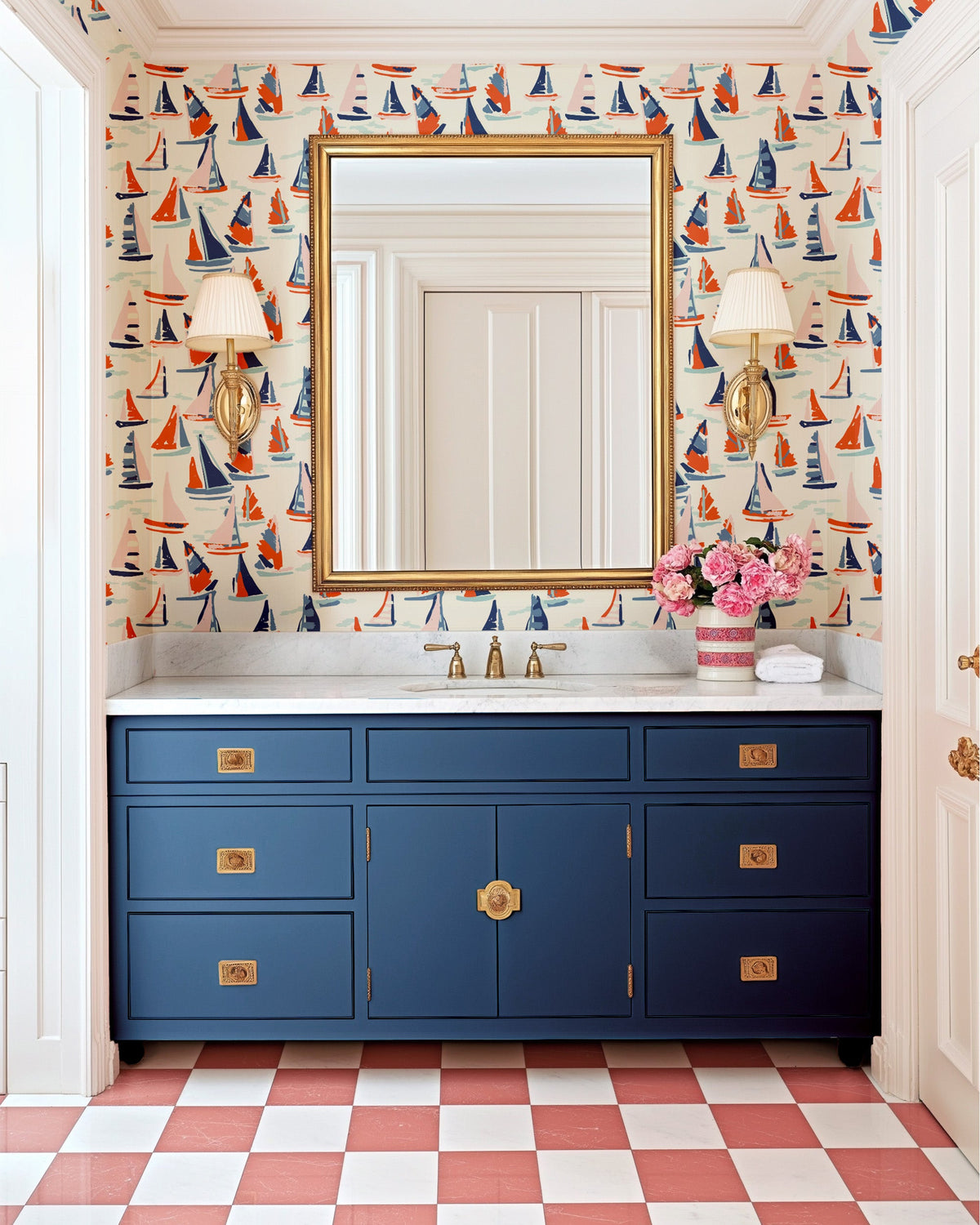 Cape Cod Wallpaper in Multi color - pattern number KK758_Cape Cod_KH300 - by Katie Kime in the collection