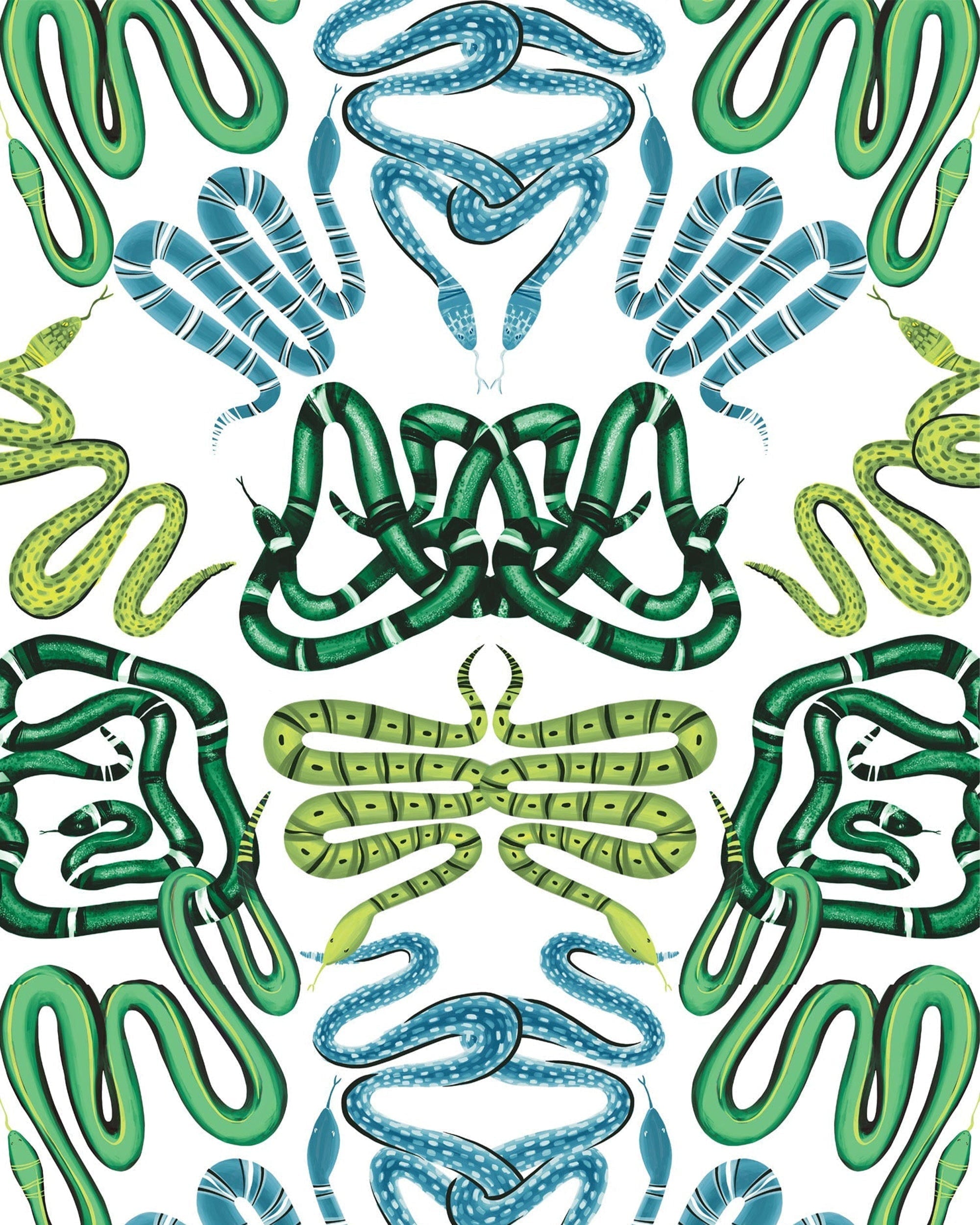 Charmed Wallpaper in green color - pattern number KK710_Green_KH300 - by Katie Kime in the collection