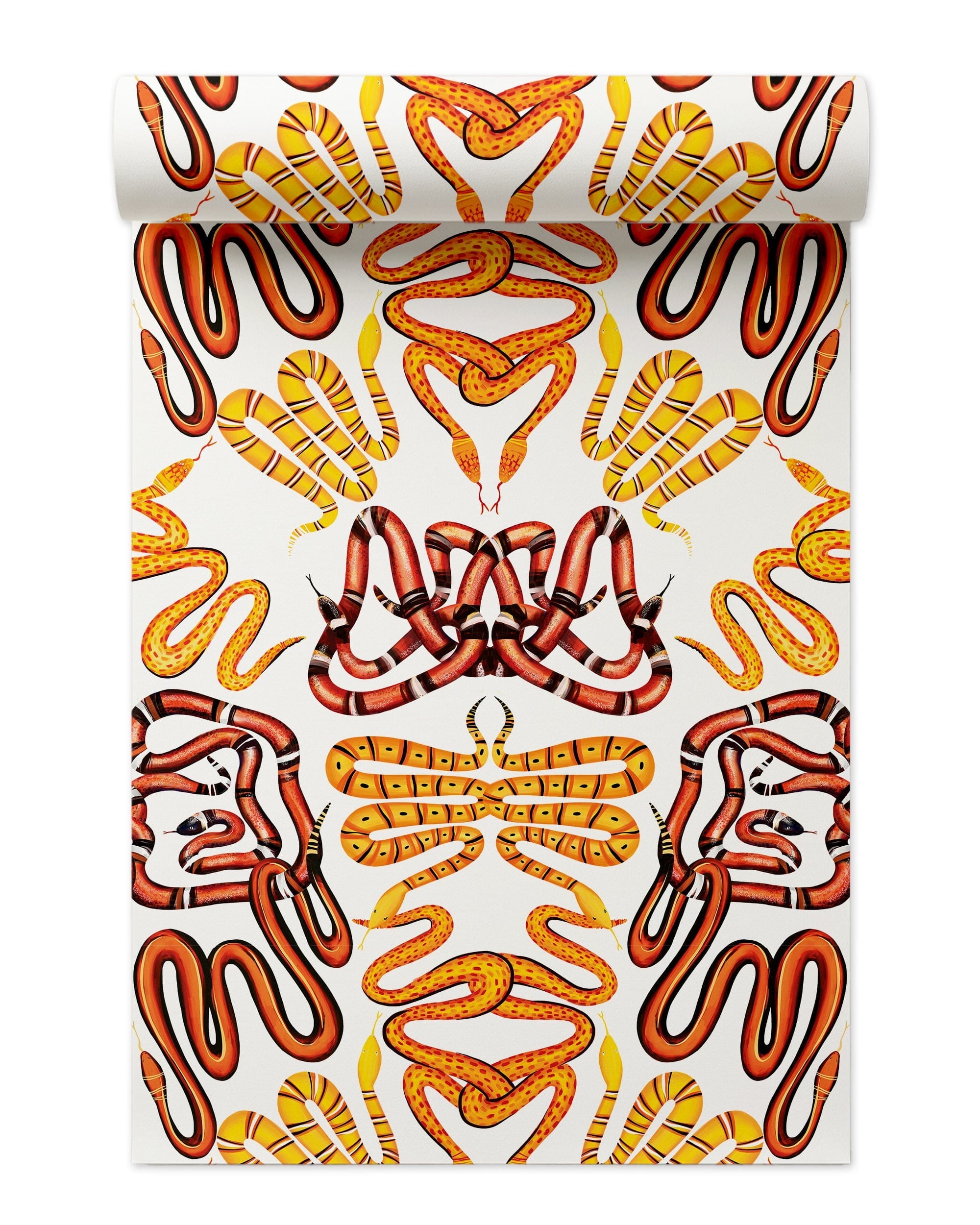 Charmed Wallpaper in Orange color - pattern number KK710_Orange_KH300 - by Katie Kime in the collection