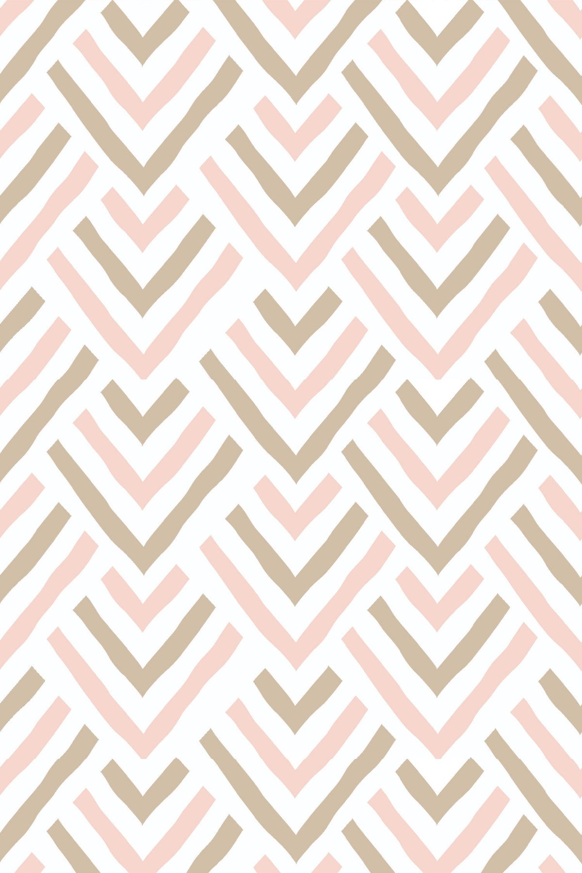 Chevron Peel and Stick Wallpaper in Pink Brown color - pattern number KK839_Pink_Brown_KH306 - by Katie Kime in the collection
