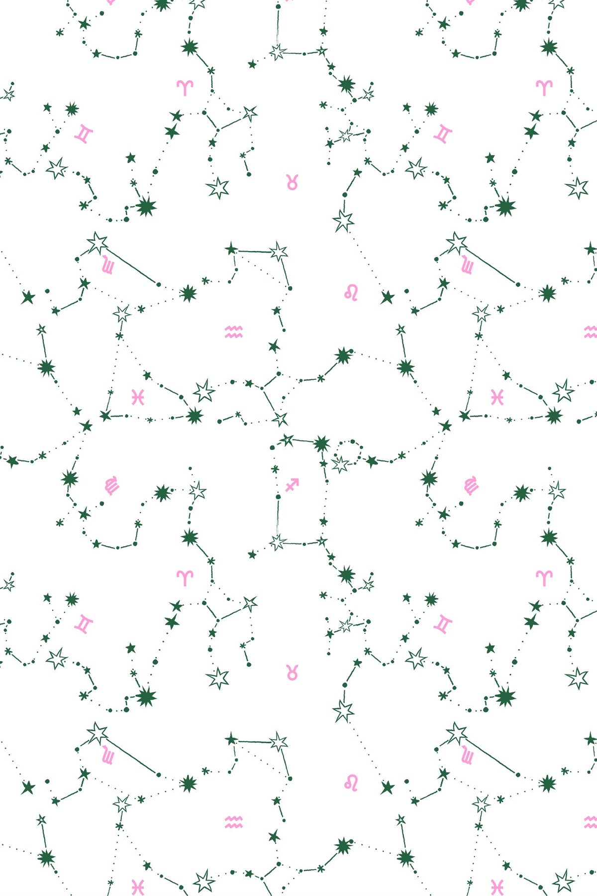Constellations Wallpaper in Green color - pattern number KK785_Green_KH300 - by Katie Kime in the collection