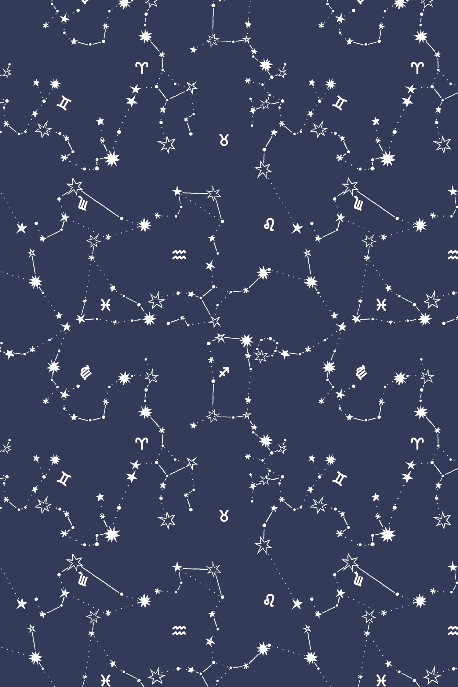 Constellations Wallpaper in Navy color - pattern number KK785_Navy_KH300 - by Katie Kime in the collection