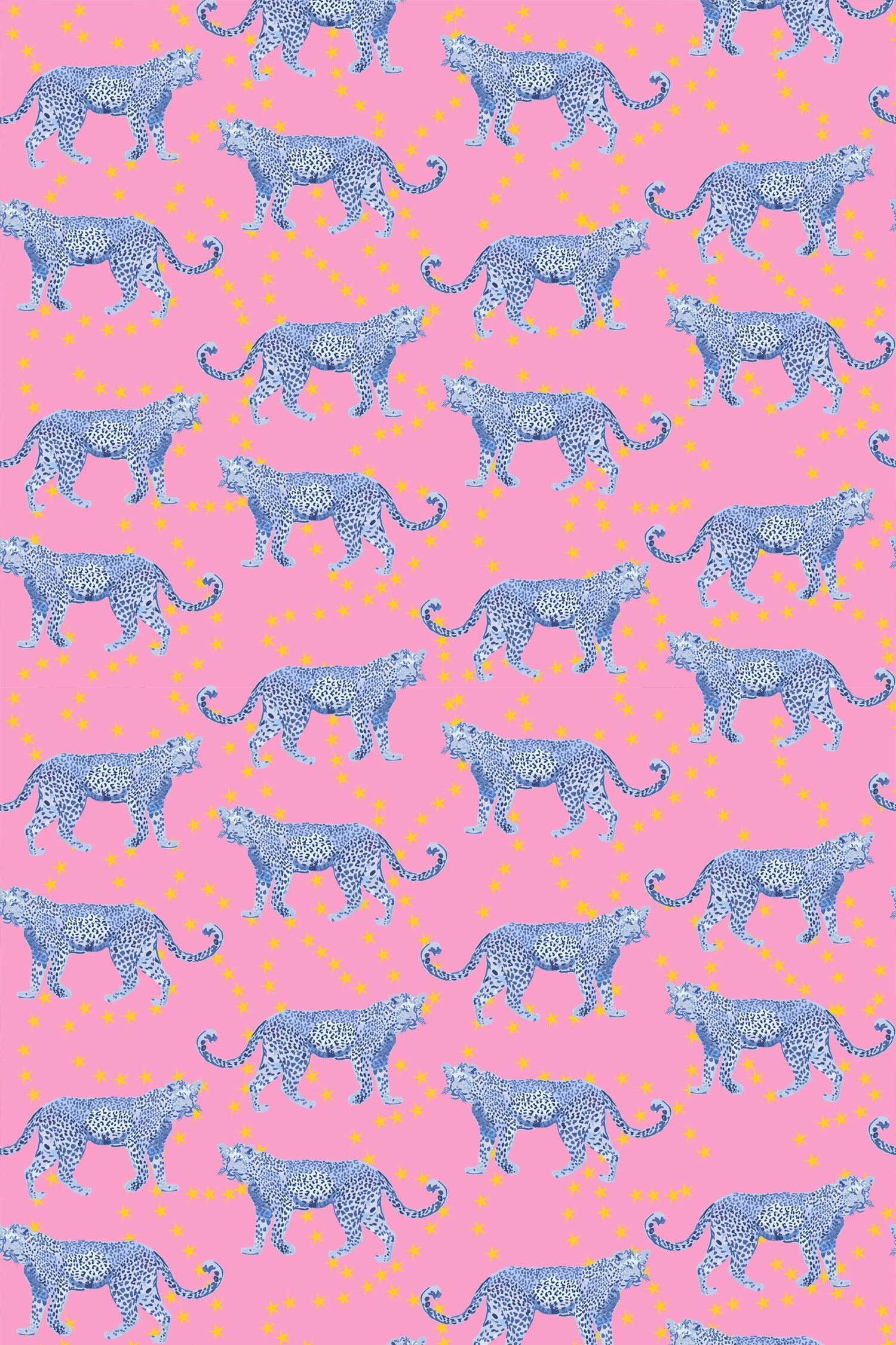 Cosmic Cheetah Wallpaper in pink color - pattern number KK763_Pink_KH300 - by Katie Kime in the collection