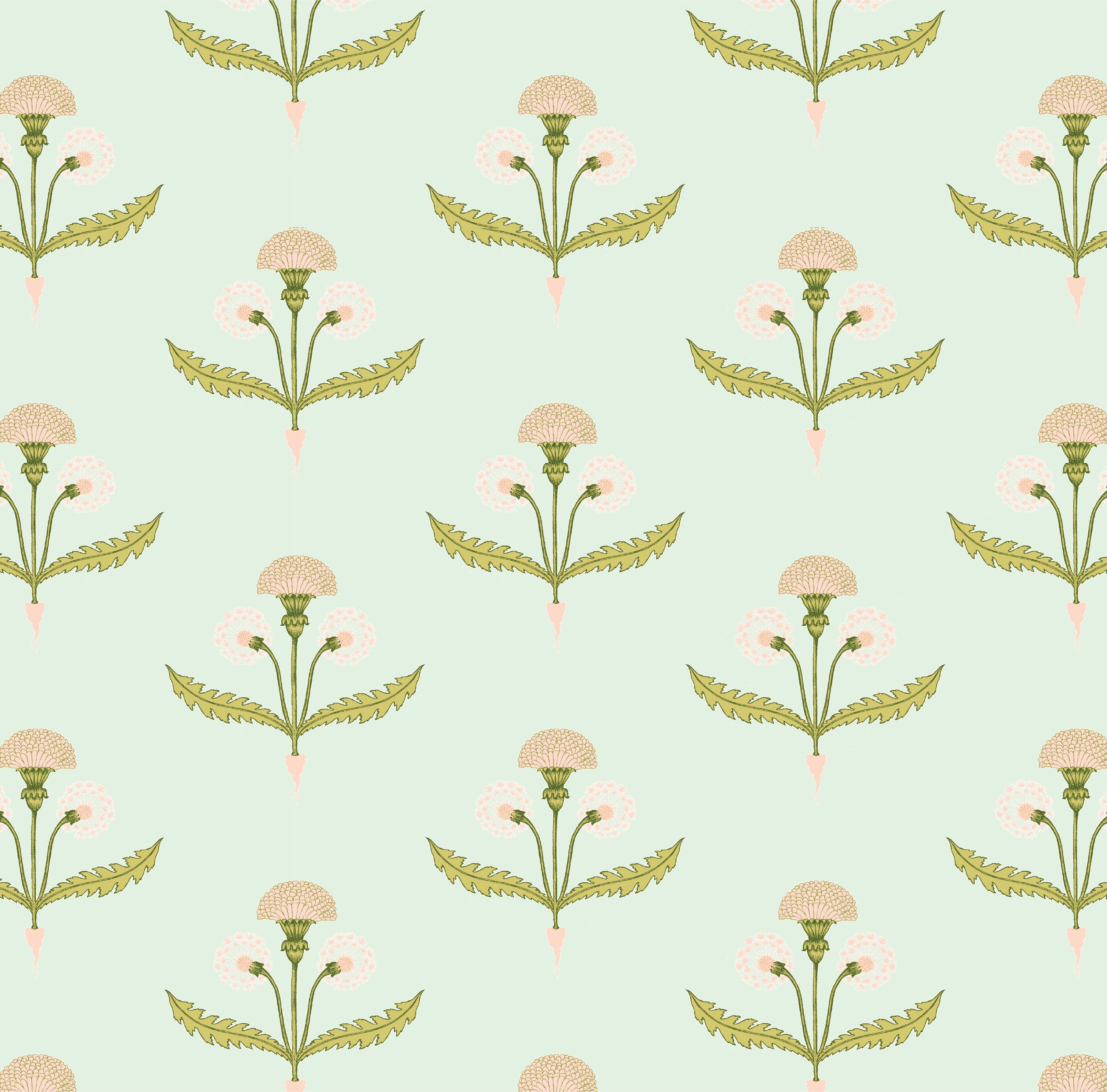 Fine and Dandy Wallpaper in mint color - pattern number KK730_Mint_KH300 - by Katie Kime in the collection