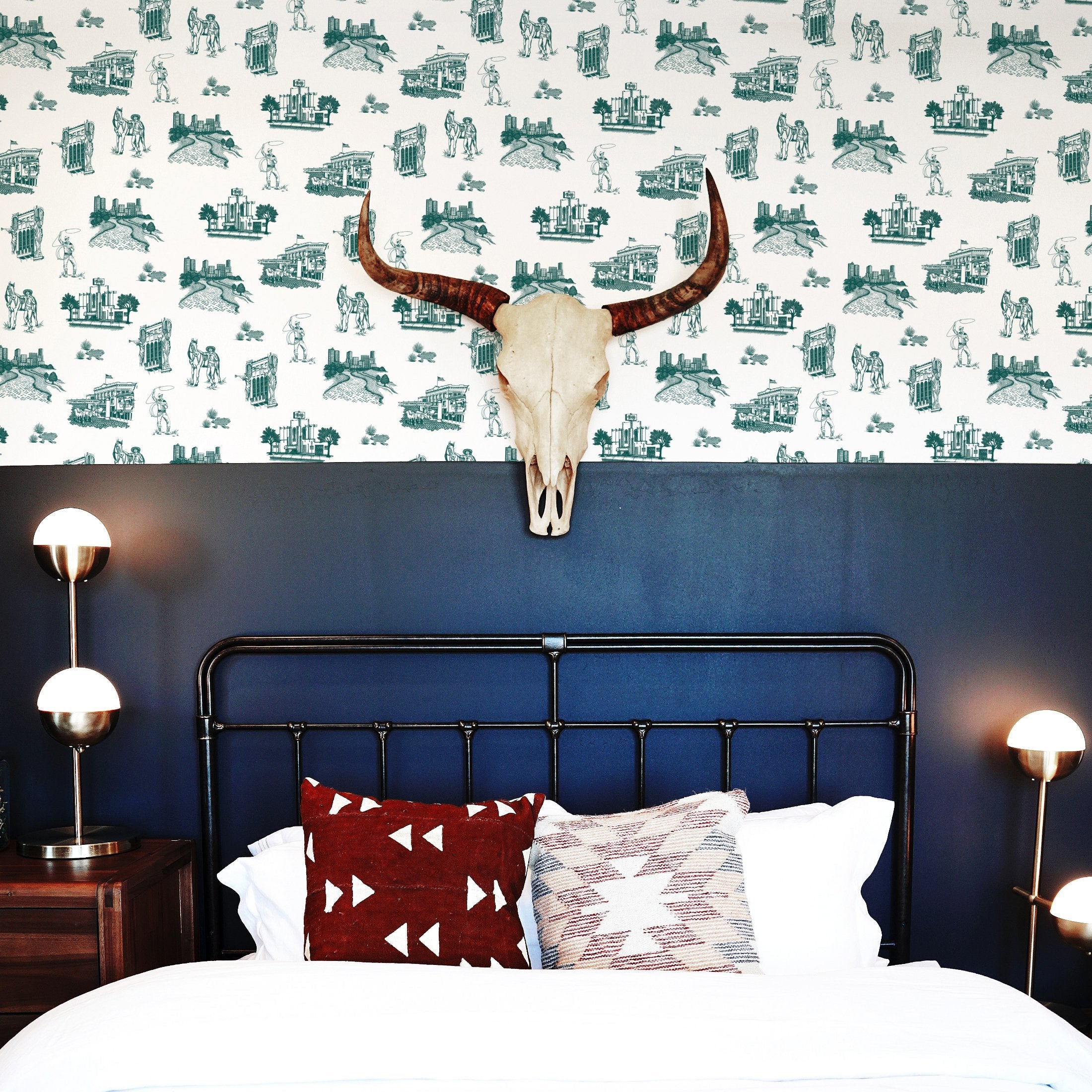 Fort Worth Peel and Stick Wallpaper in Pine color - pattern number KK17139_Pine_KH306 - by Katie Kime in the collection