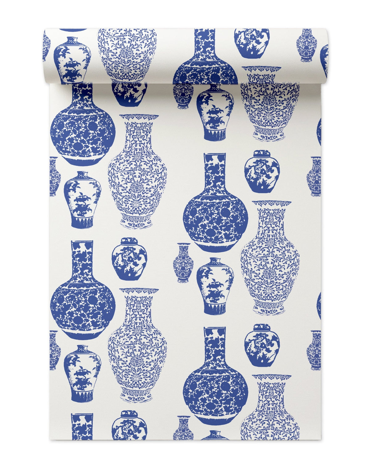 Ginger Jars Wallpaper in Blue color - pattern number KK17006_Blue_KH300 - by Katie Kime in the collection