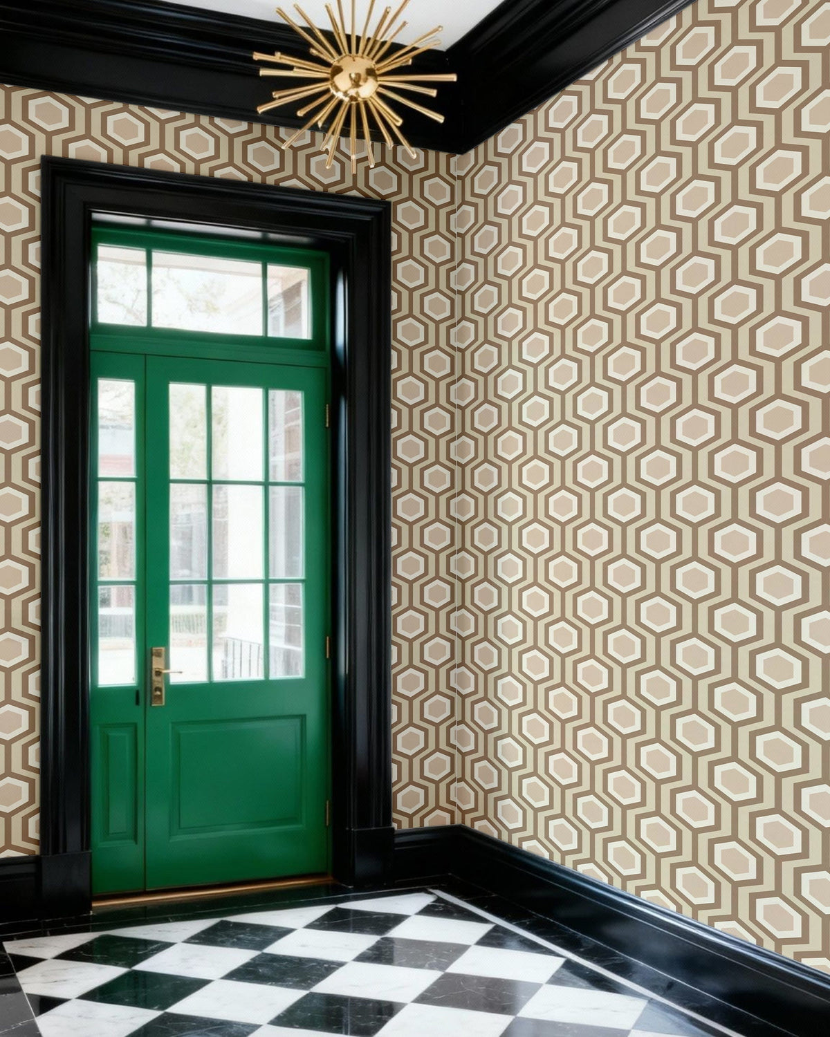 Greta Wallpaper in Bone color - pattern number KK746_Bone_KH300 - by Katie Kime in the collection