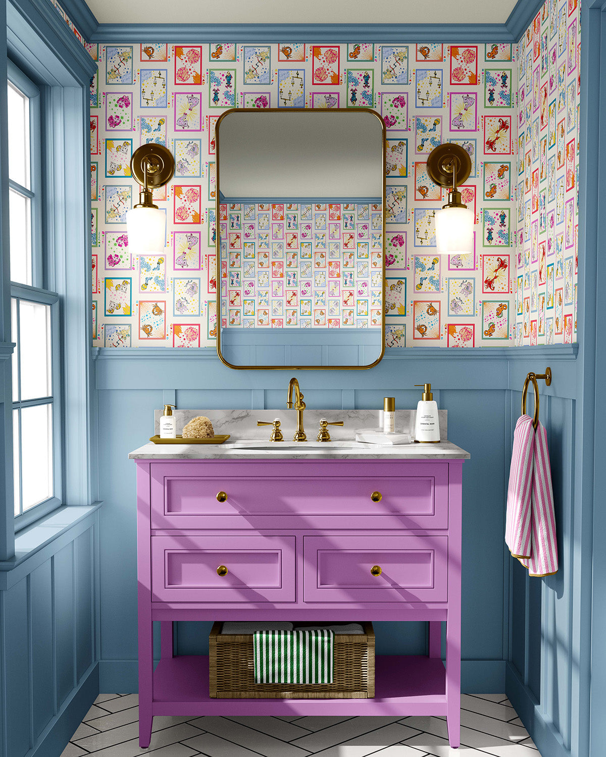Horoscope Wallpaper in Multi color - pattern number KK813_Multi_KH300 - by Katie Kime in the collection