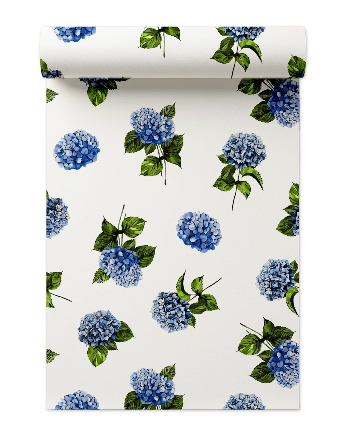 Hydrangea Wallpaper in Blue color - pattern number KK703_Blue_KH300 - by Katie Kime in the collection