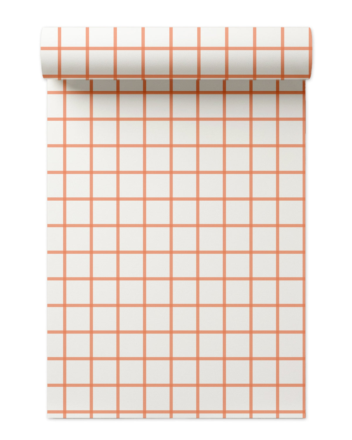 In Check Wallpaper in Coral color - pattern number KK17071_Coral_KH300 - by Katie Kime in the collection