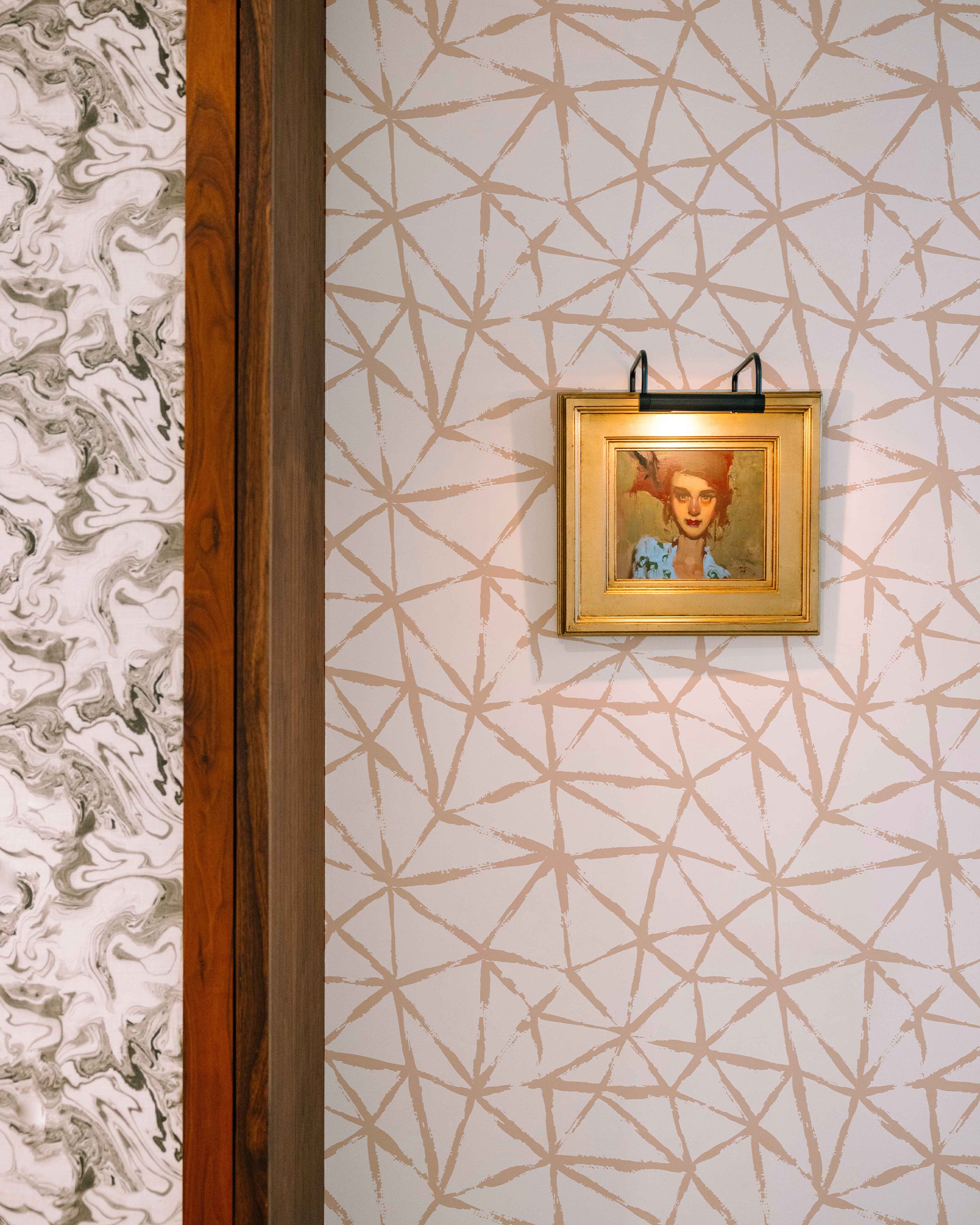 Kaleidoscope Wallpaper in Blush color - pattern number KK720_Blush_KH300 - by Katie Kime in the collection