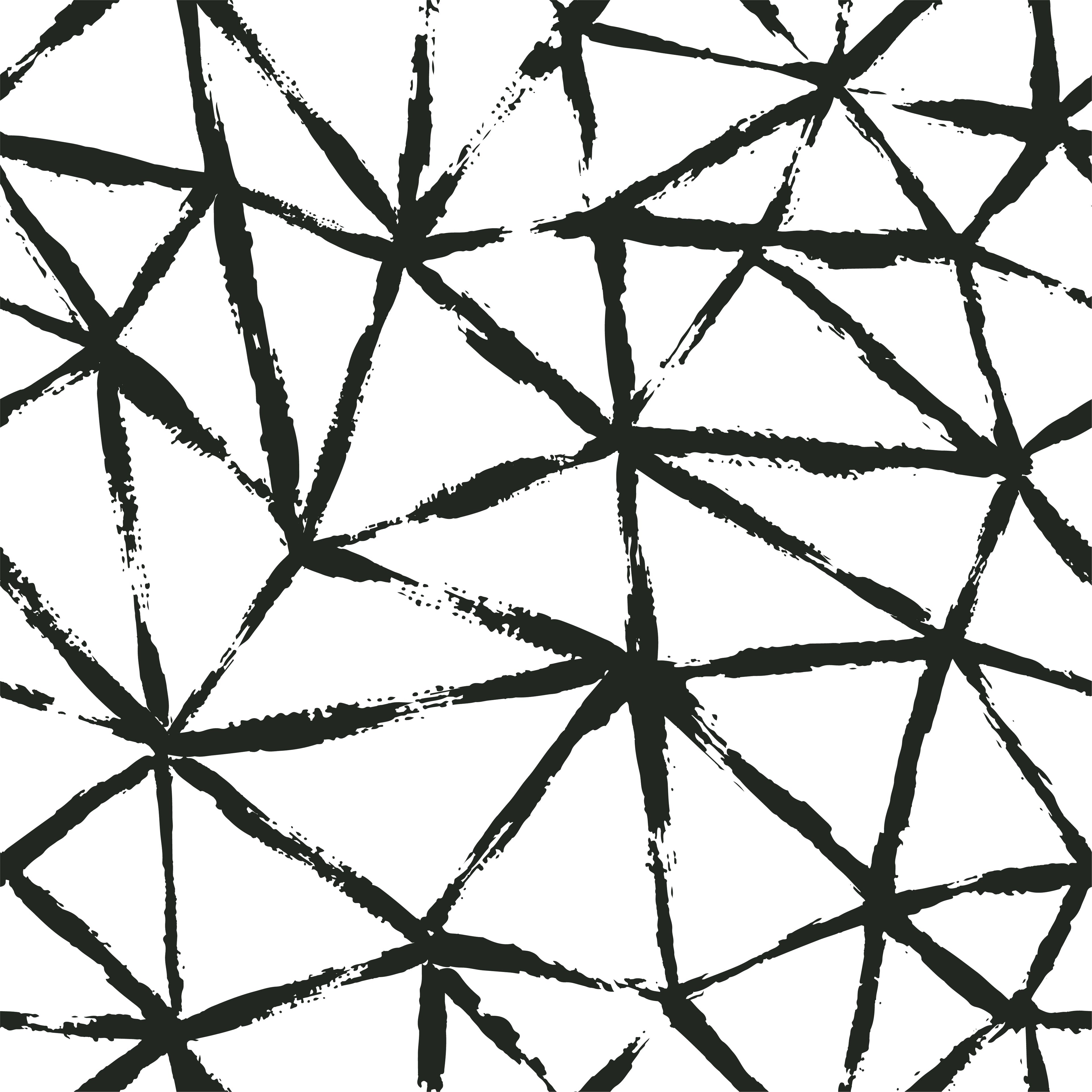 Kaleidoscope Wallpaper in White color - pattern number KK720_Black_KH300 - by Katie Kime in the collection