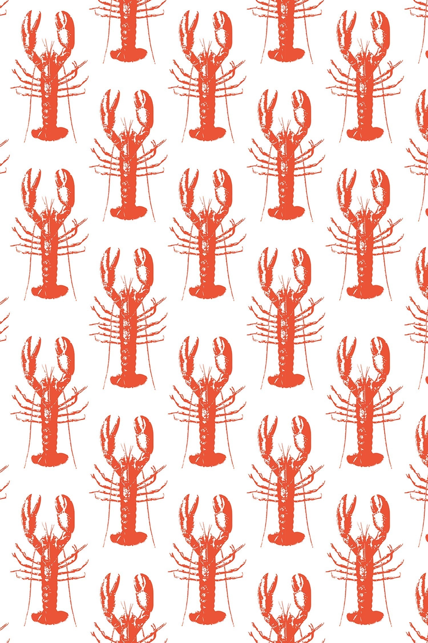 Lobster Bake Wallpaper in Red color - pattern number KK702_Red_KH300 - by Katie Kime in the collection