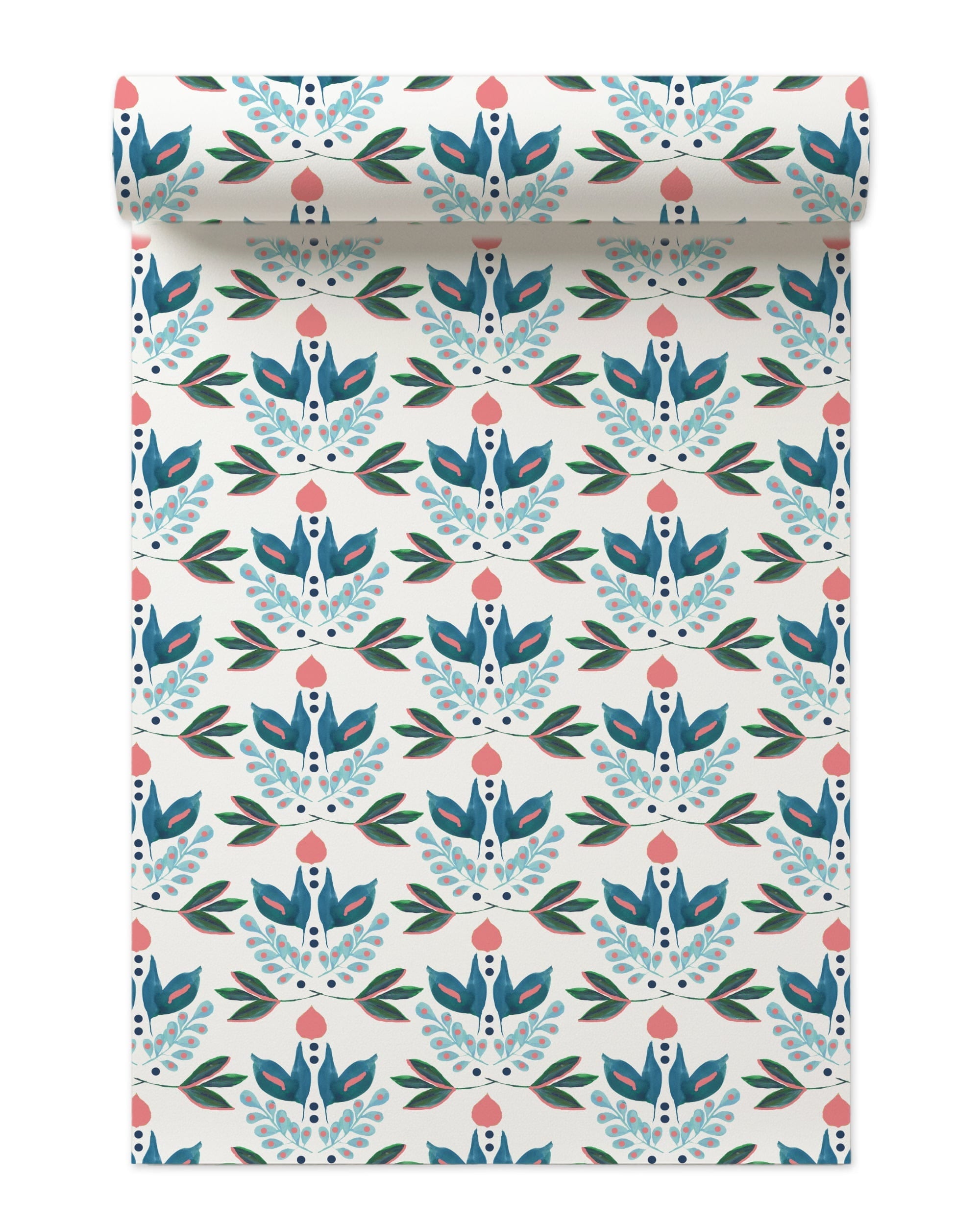 Lotus Peel and Stick Wallpaper in blue color - pattern number KK17013_Blue_KH306 - by Katie Kime in the collection