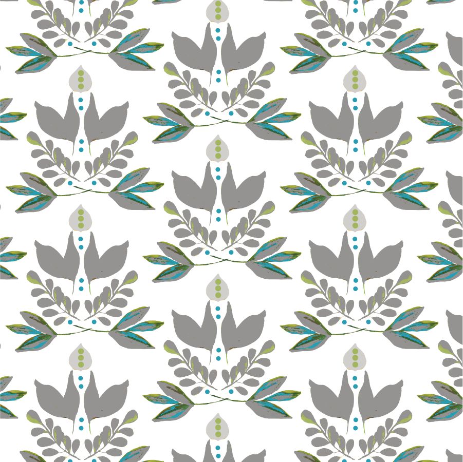 Lotus Wallpaper in Grey color - pattern number KK17013_Grey_KH300 - by Katie Kime in the collection