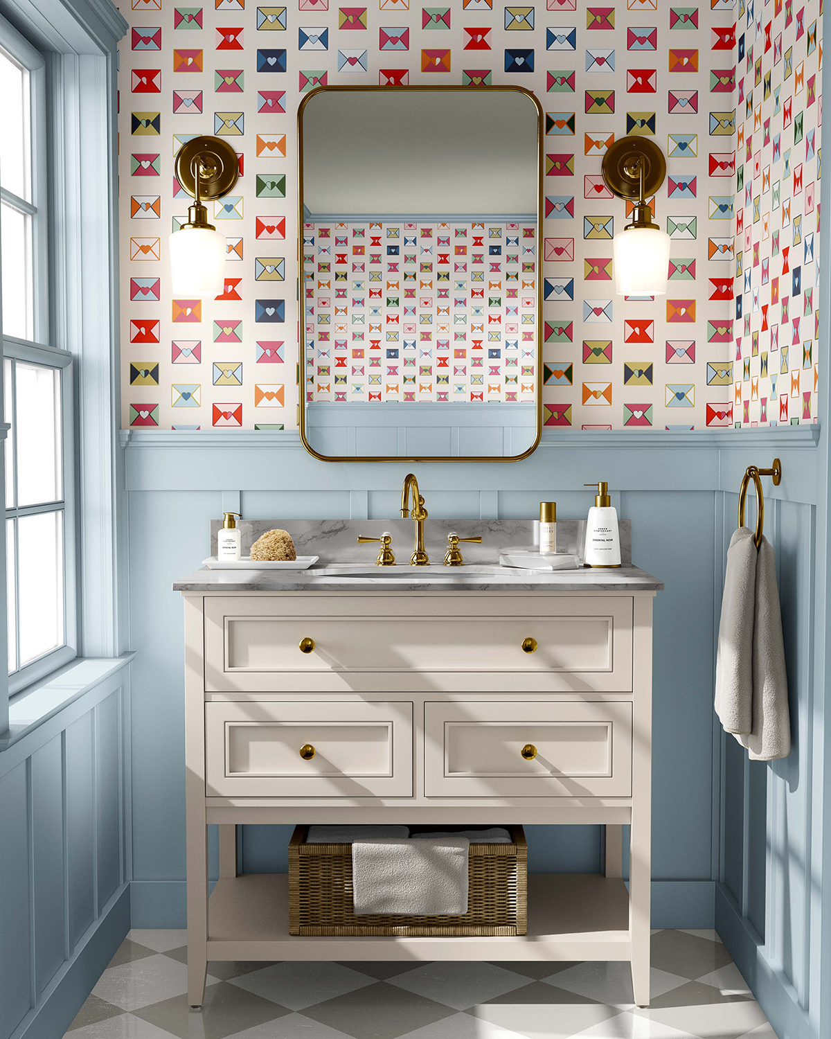 Love Notes Wallpaper in Multi color - pattern number KK803_Multi_KH300 - by Katie Kime in the collection