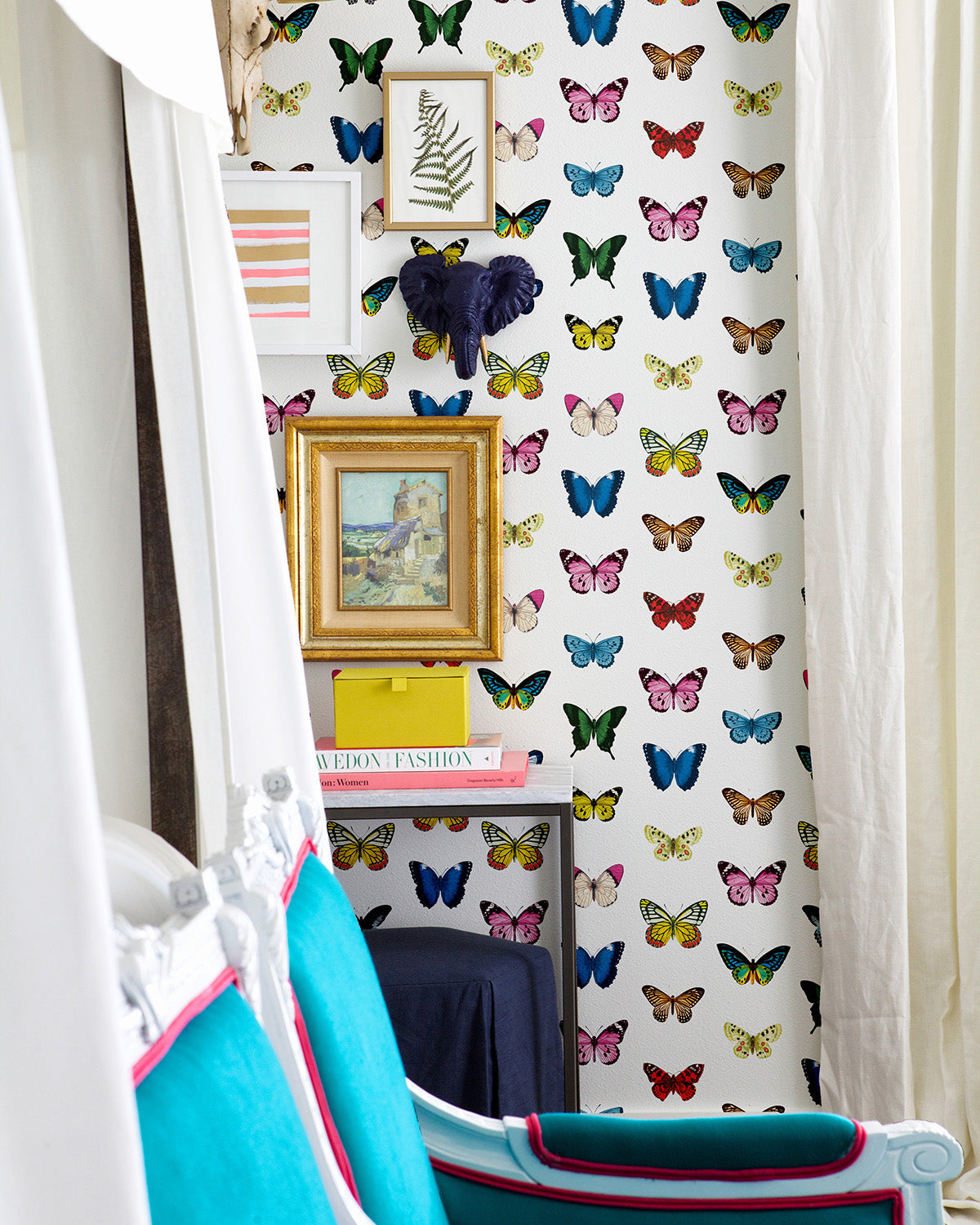 Mariposa Peel and Stick Wallpaper in Multi color - pattern number KK804_Multi_KH306 - by Katie Kime in the collection