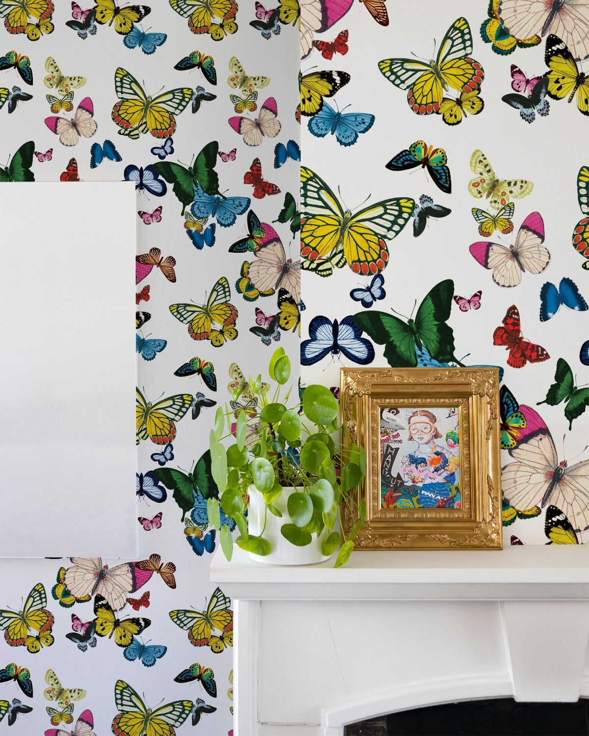 Metamorphosis Peel and Stick Wallpaper in White color - pattern number KK196_KH306 - by Katie Kime in the collection