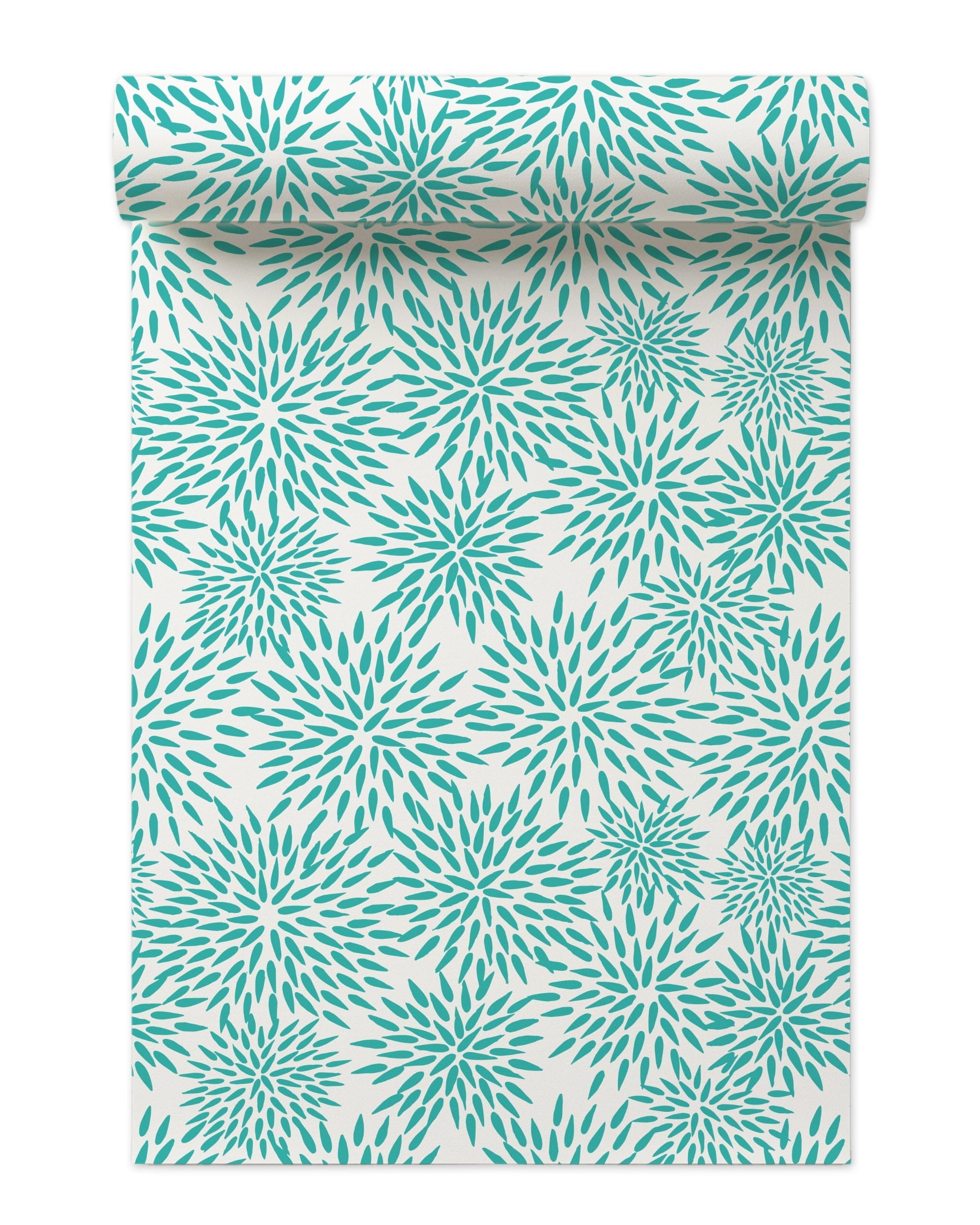 Mums The Word Peel and Stick Wallpaper in teal color - pattern number KK17014_Teal_KH306 - by Katie Kime in the collection